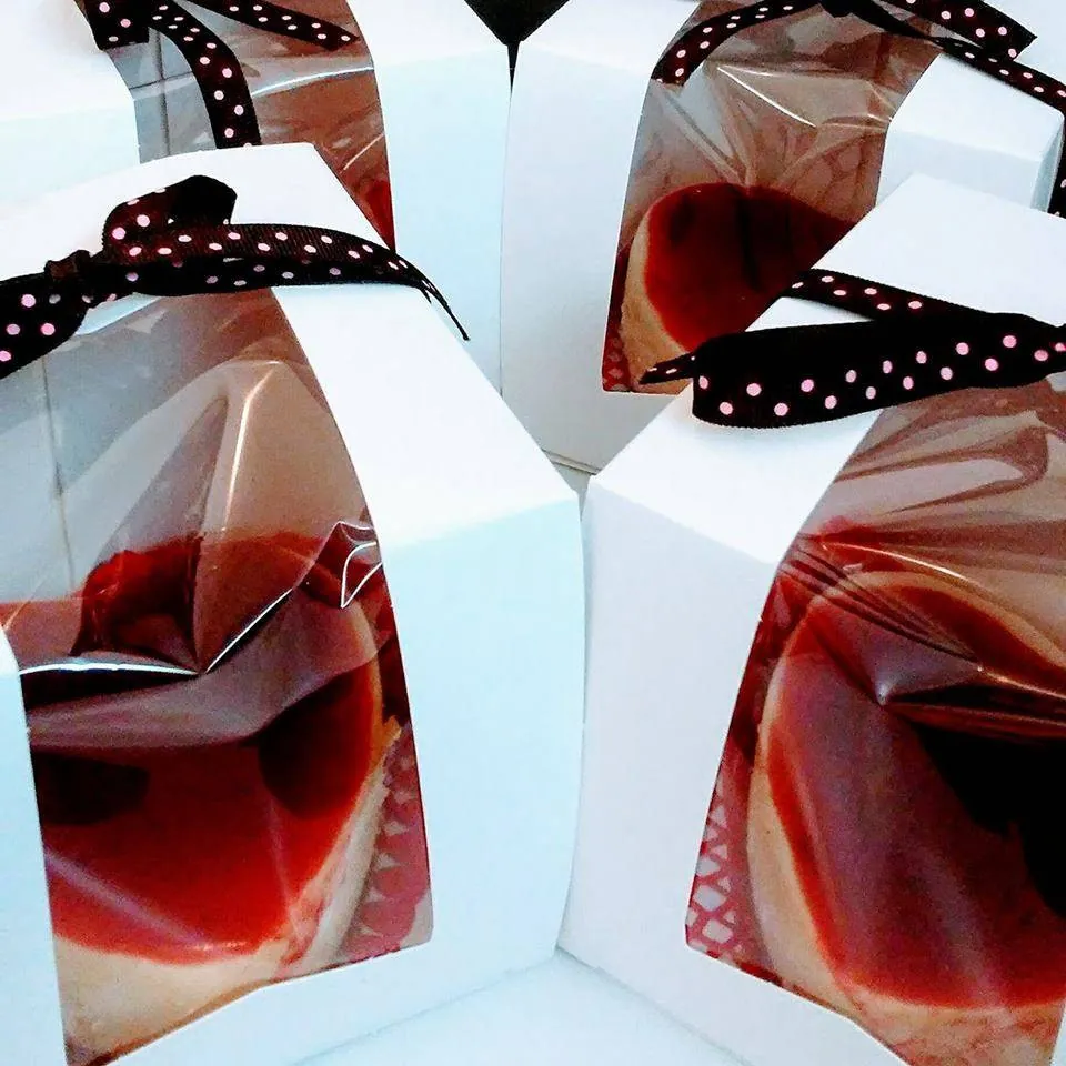 Pair of Heart Shaped Cheesecakes