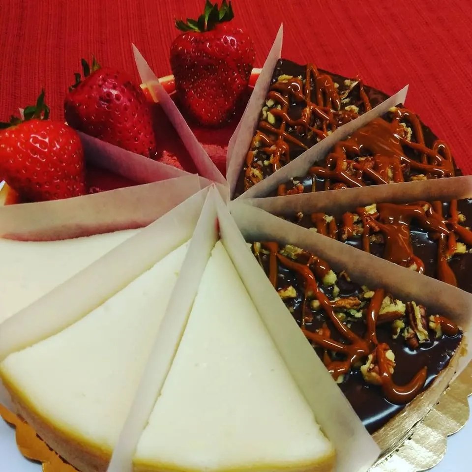 Assorted cheesecake slices