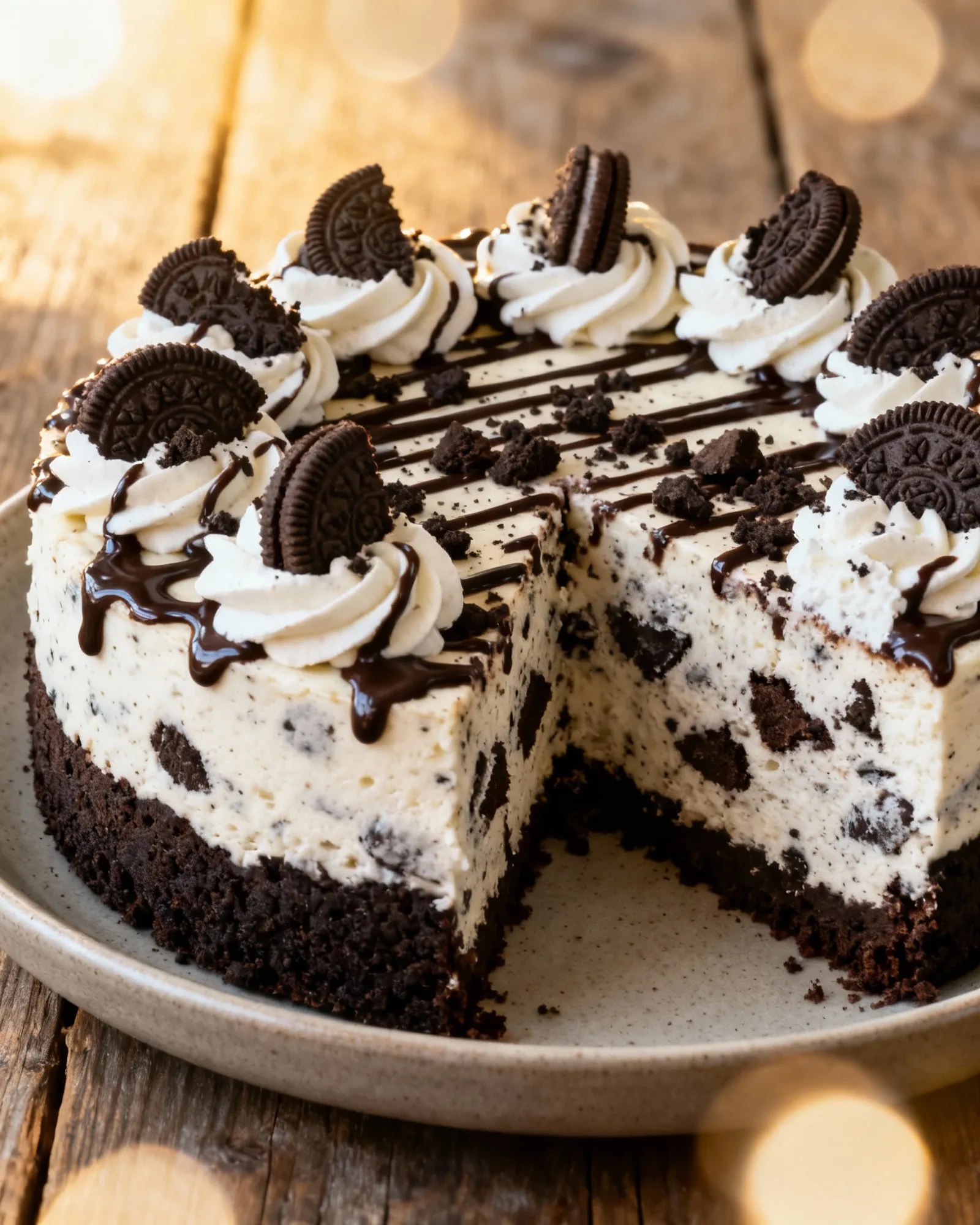 Cookies and cream cheesecake