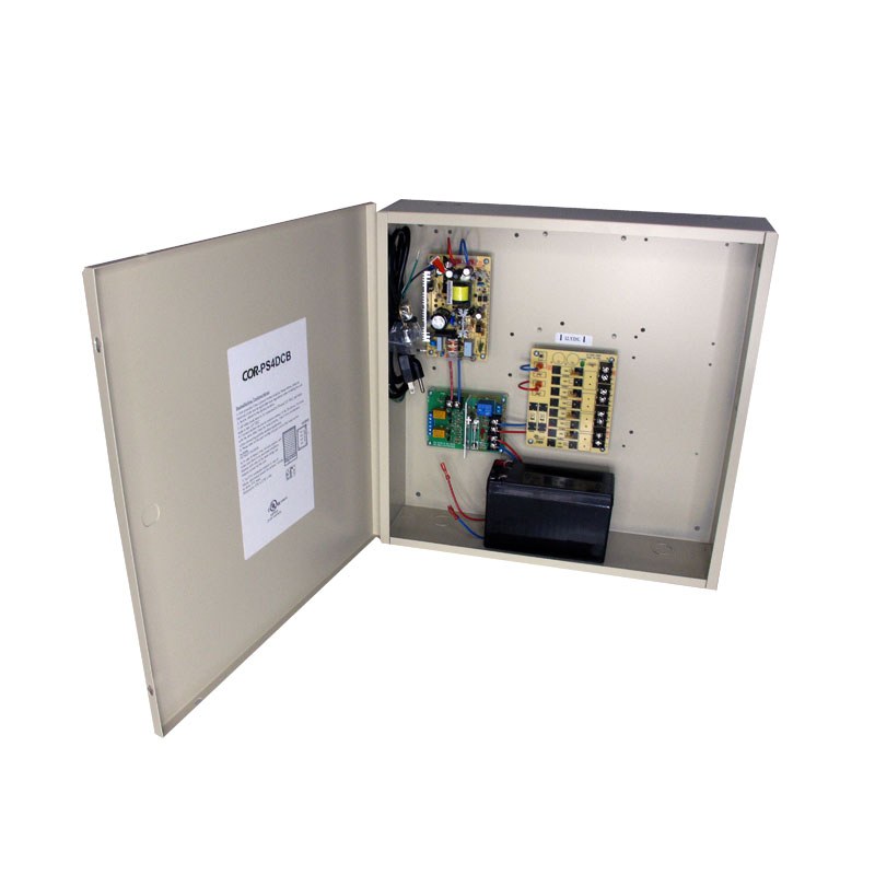 4 Channel Power Supply Box With Battery Backup 12VDC 4Amp