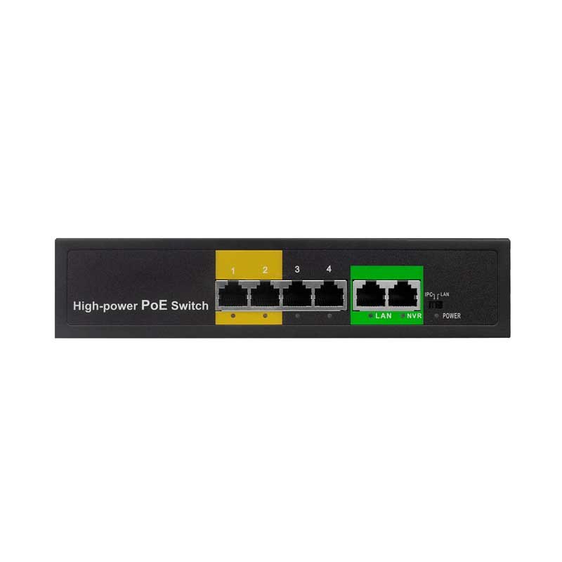 4 Port Unmanaged PoE Switch + 2 Ports Uplink