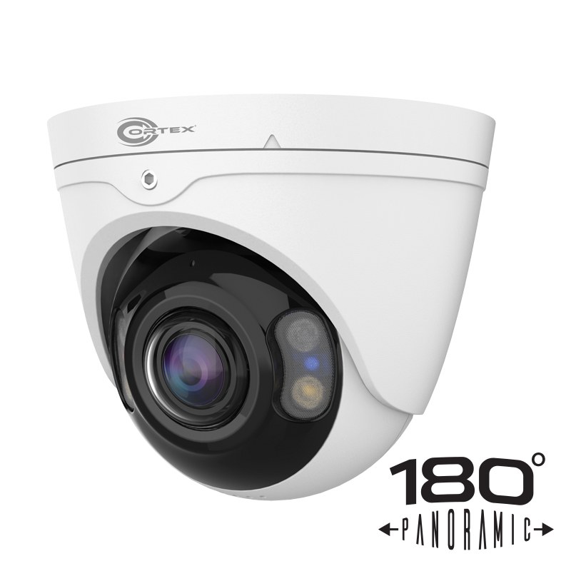 8MP (4K) Single Lens 180° Panoramic IP Turret Security Camera