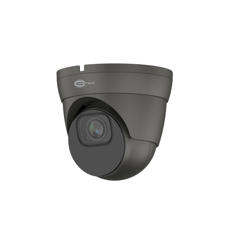 Gray 5MP Network Dome Camera with 2.7-13.5mm Motorized Zoom Lens