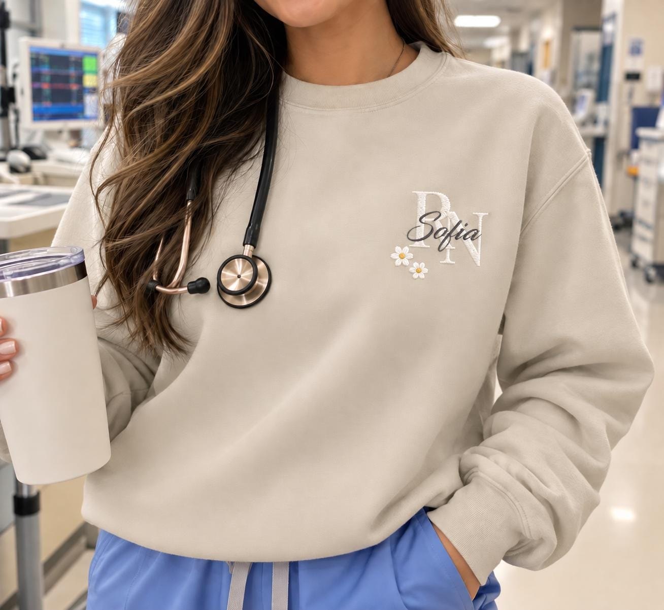 Custom RN, Floral Nurse Design, Personalized Gift detail 2