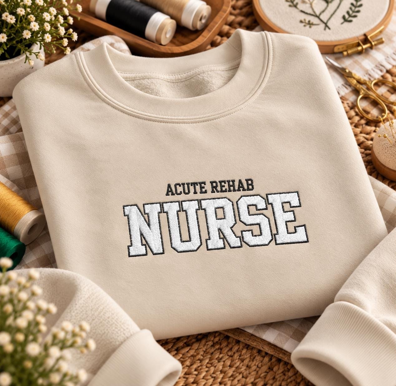 Acute Rehab Nurse, Soft Cotton Crewneck (Gift for ARU Nurse)