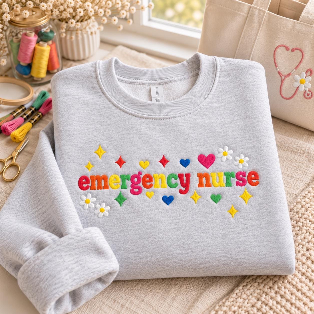 Emergency Nurse Crewneck, Comfortable Workwear Gift