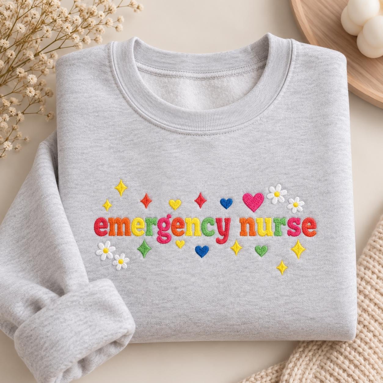 Emergency Nurse Crewneck, Comfortable Workwear Gift detail 2