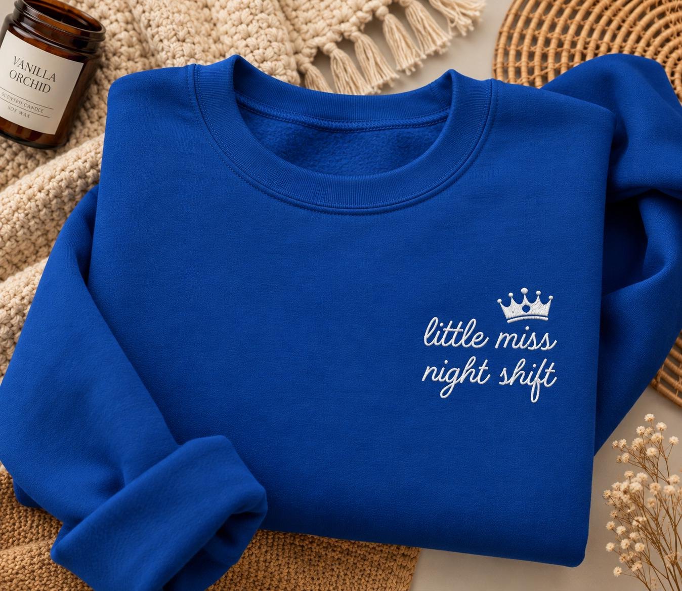 Night Shift embroidered sweatshirt