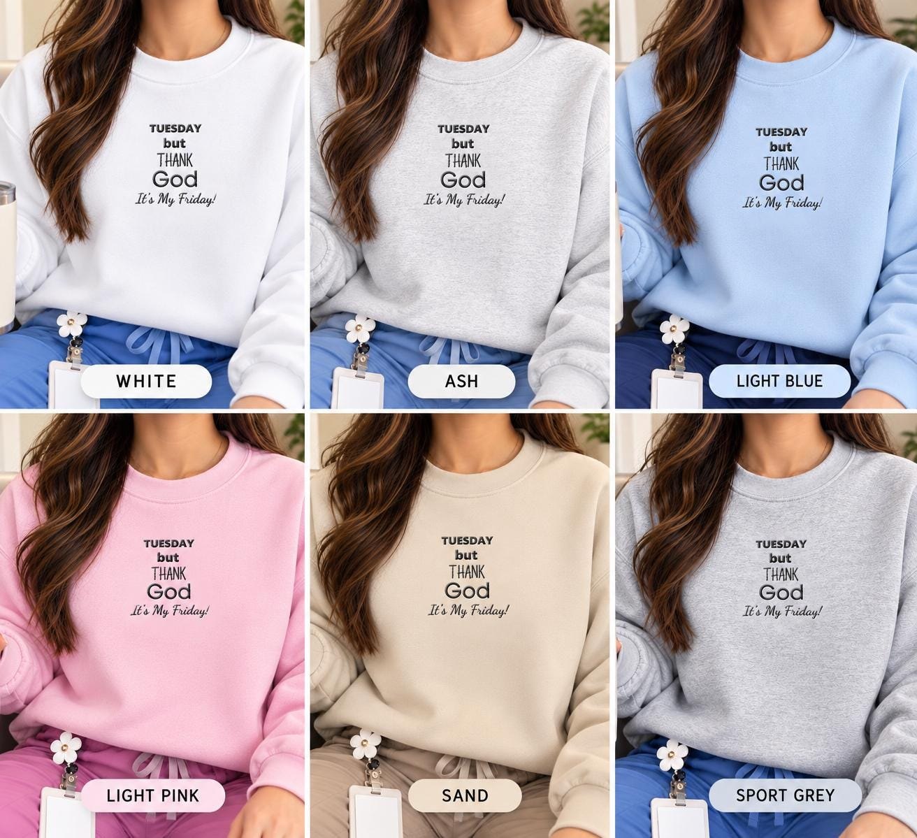 Nurse Crewneck, Funny Healthcare Worker Gift, Soft Cotton Blend detail 4
