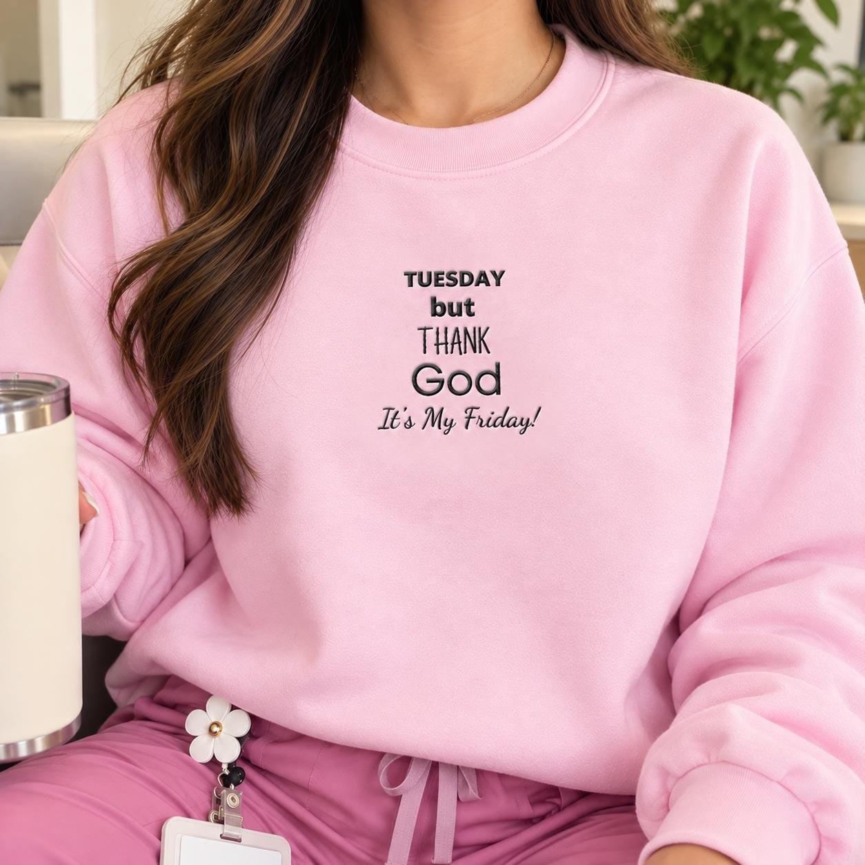 Nurse Crewneck, Funny Healthcare Worker Gift, Soft Cotton Blend detail 5