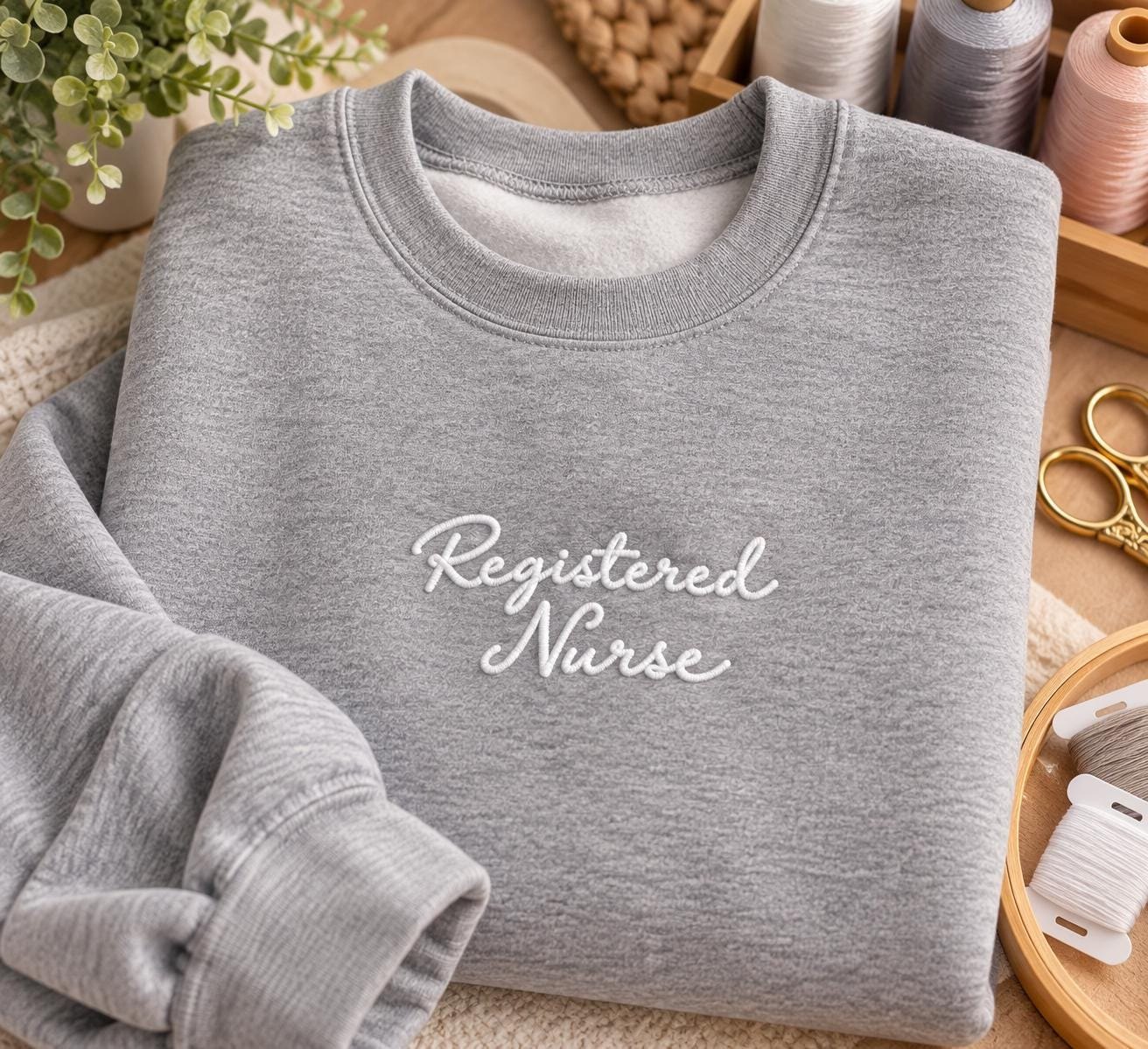 Registered Nurse, Minimalist RN Crewneck, Healthcare Worker Gift