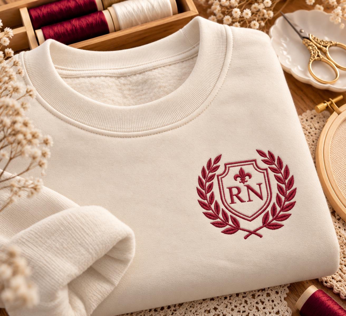 RN Embroidered Sweatshirt