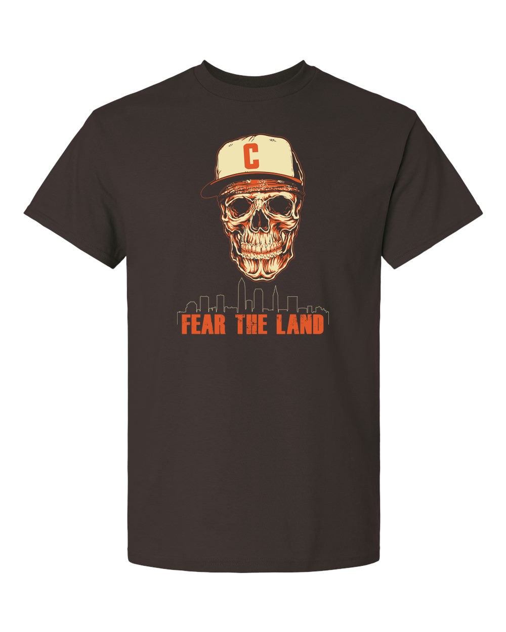 Cleveland Football Fear the Land Skull T-Shirt