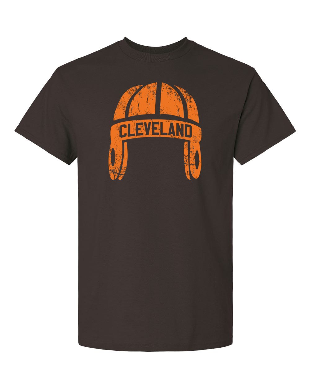Cleveland Football Old School Leather Helmet T-Shirt