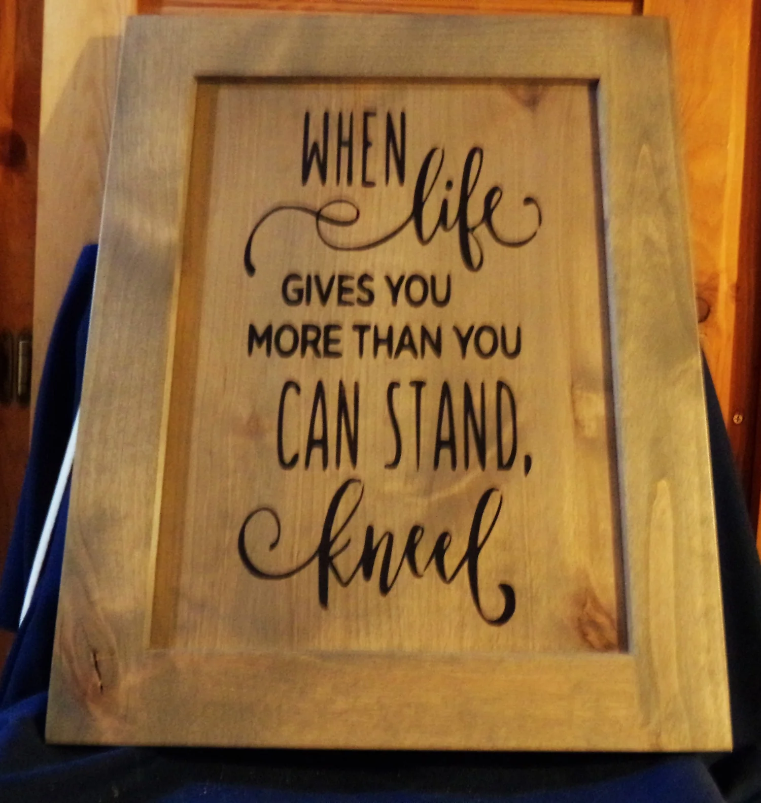 INSPIRATIONAL, BLESSED,THANKFUL Signs on Cabinet Doors