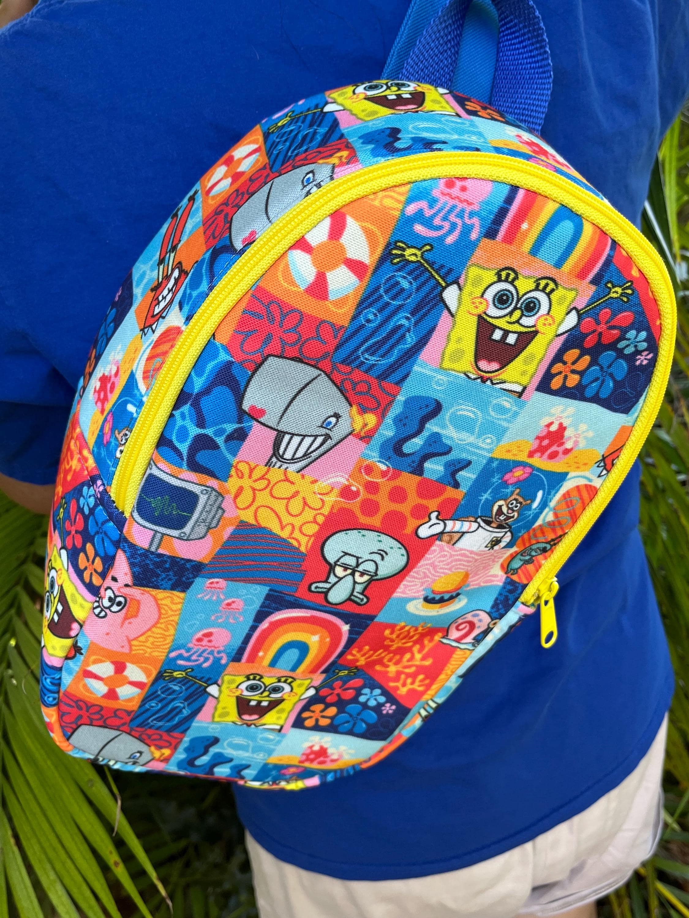 Coral Reef Cartoon Characters Bullet Sling-pack Backpack, view 2