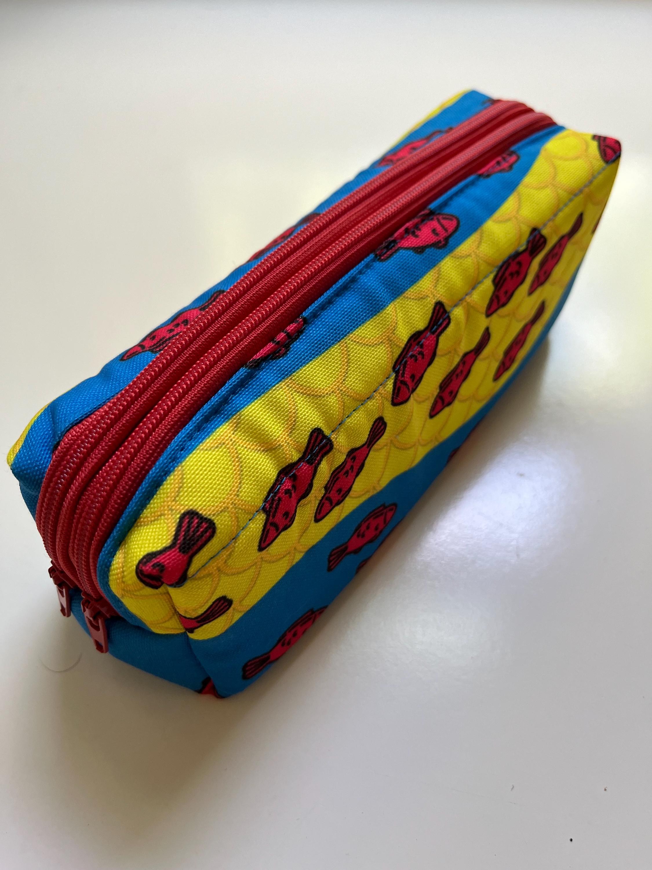 Red Swimmers Double Zip Pencil Case