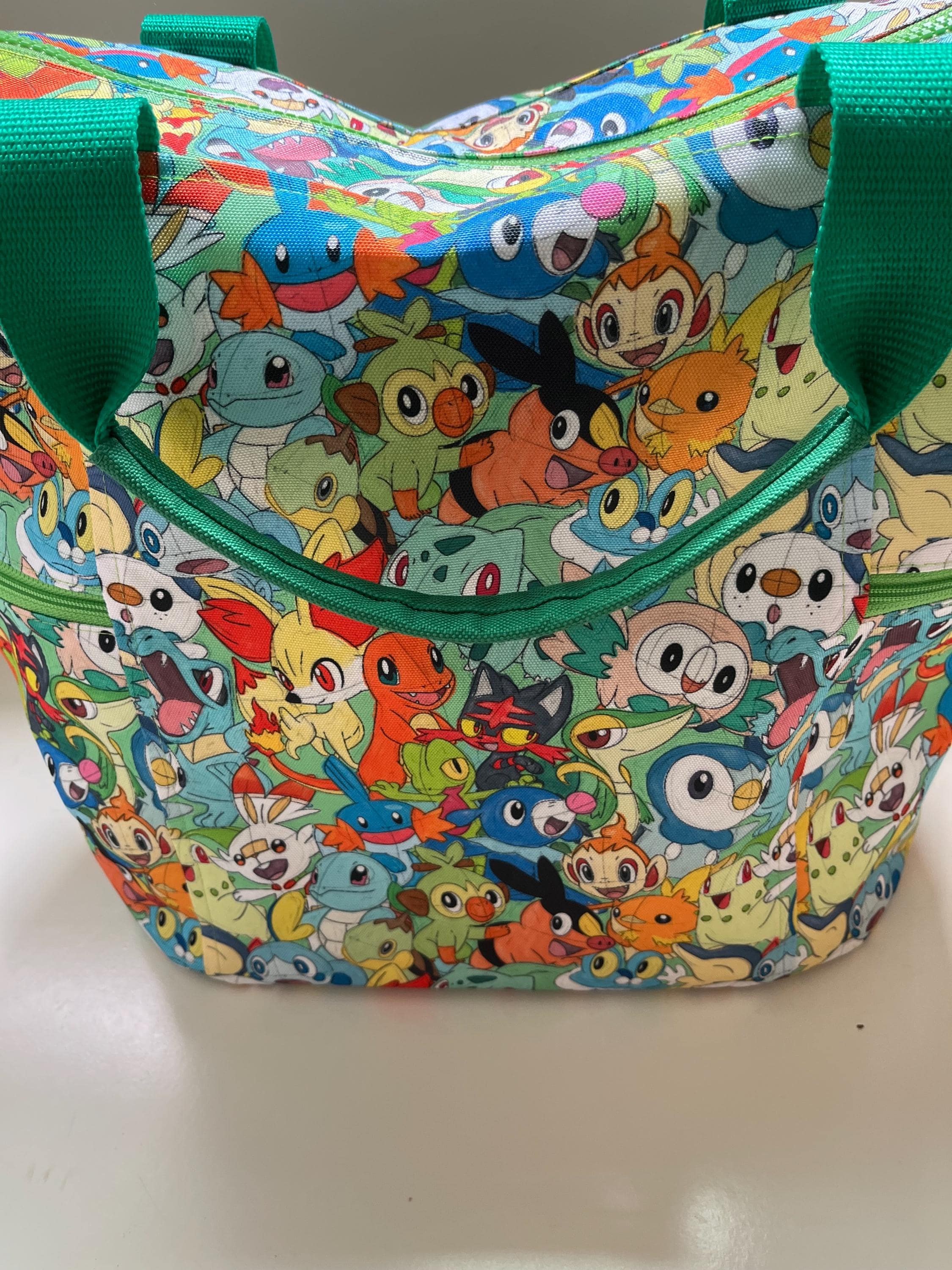 Alola Galar Kalos Pocket Monsters Washable Tote Shopping Bag, view 8