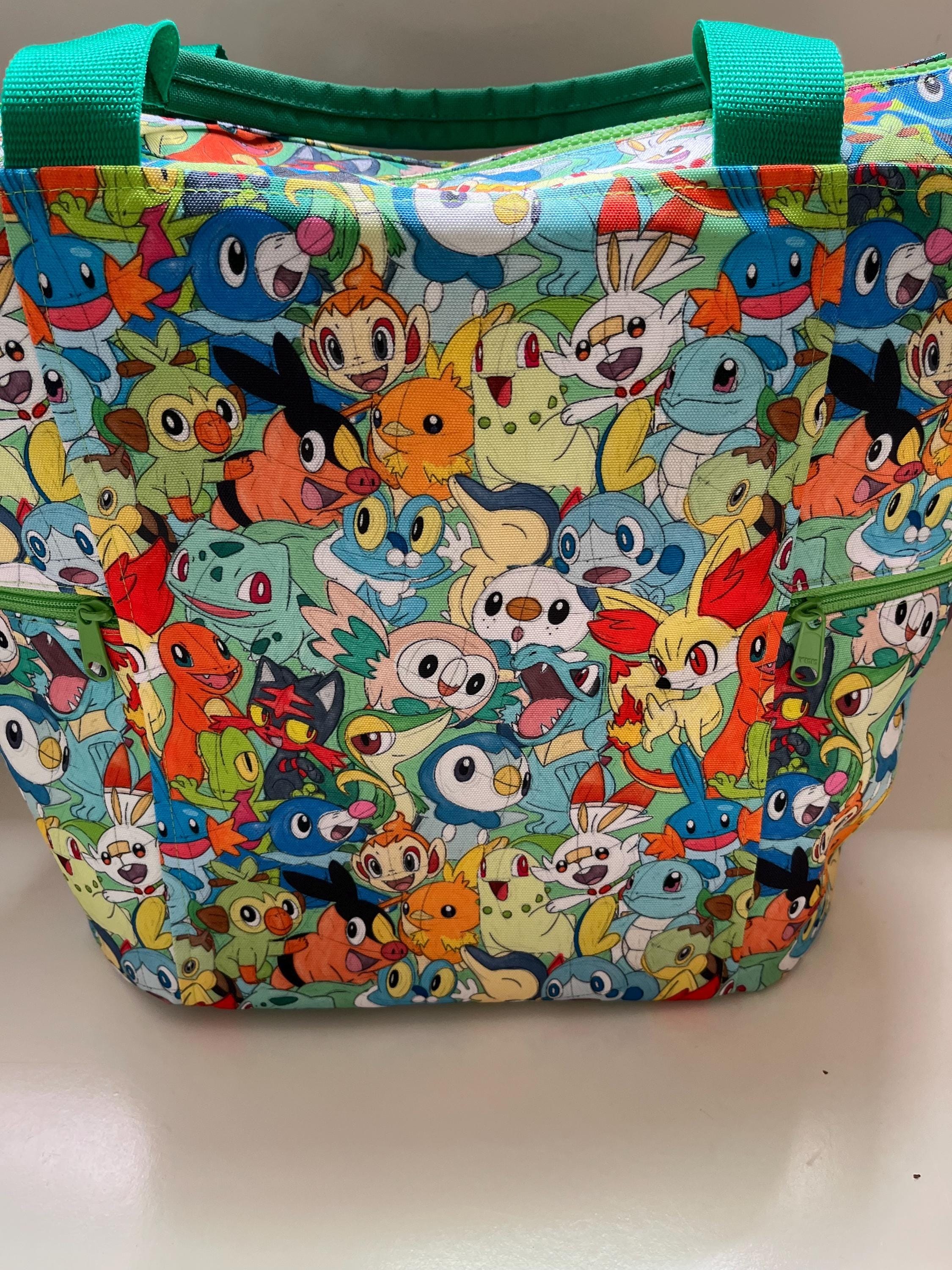 Alola Galar Kalos Pocket Monsters Washable Tote Shopping Bag, view 3