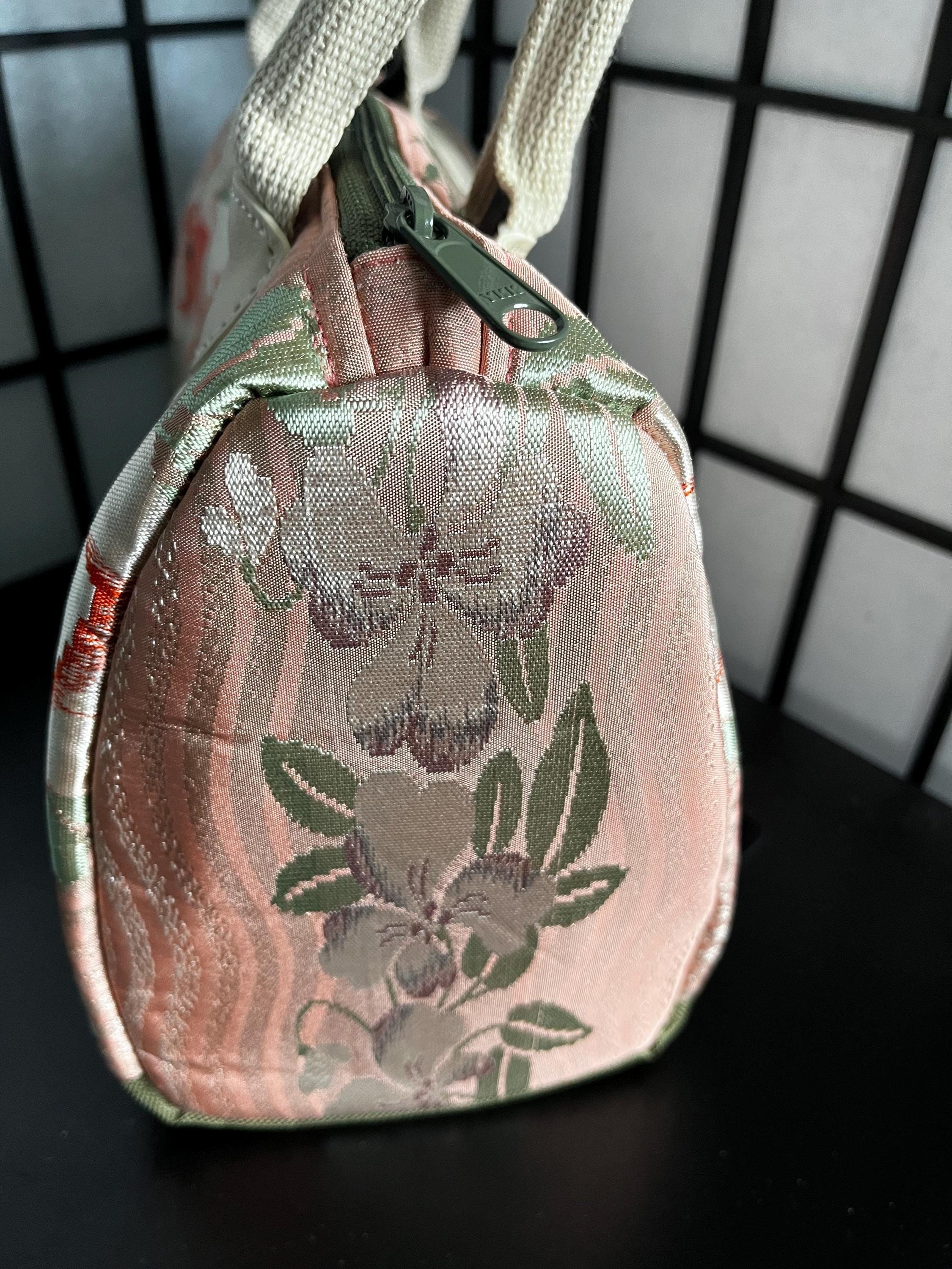 Bowler-style Obi Belt Bright Peony Design Purse, view 2
