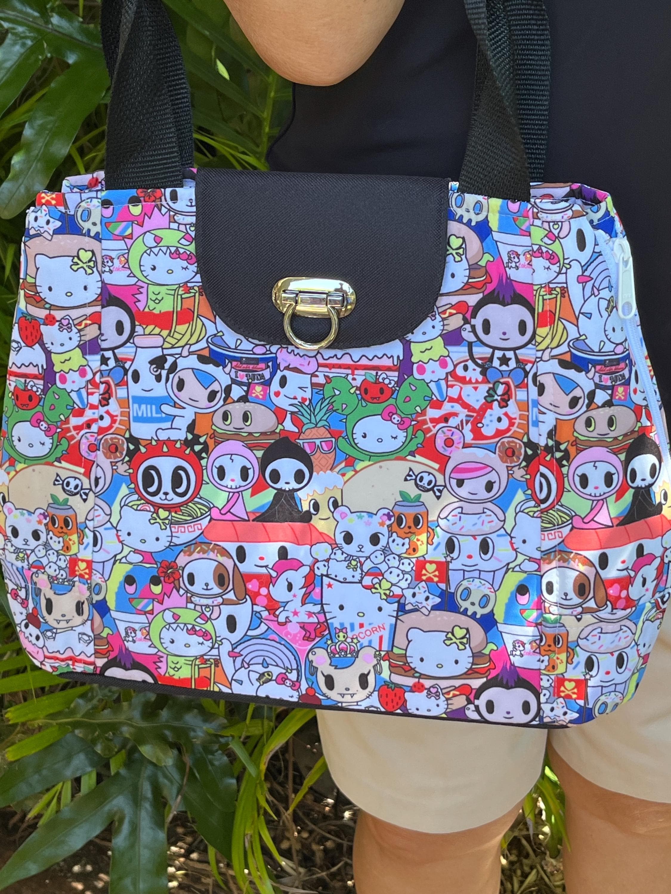 Sushi City Convertible Expandable Shoulder Bag Purse