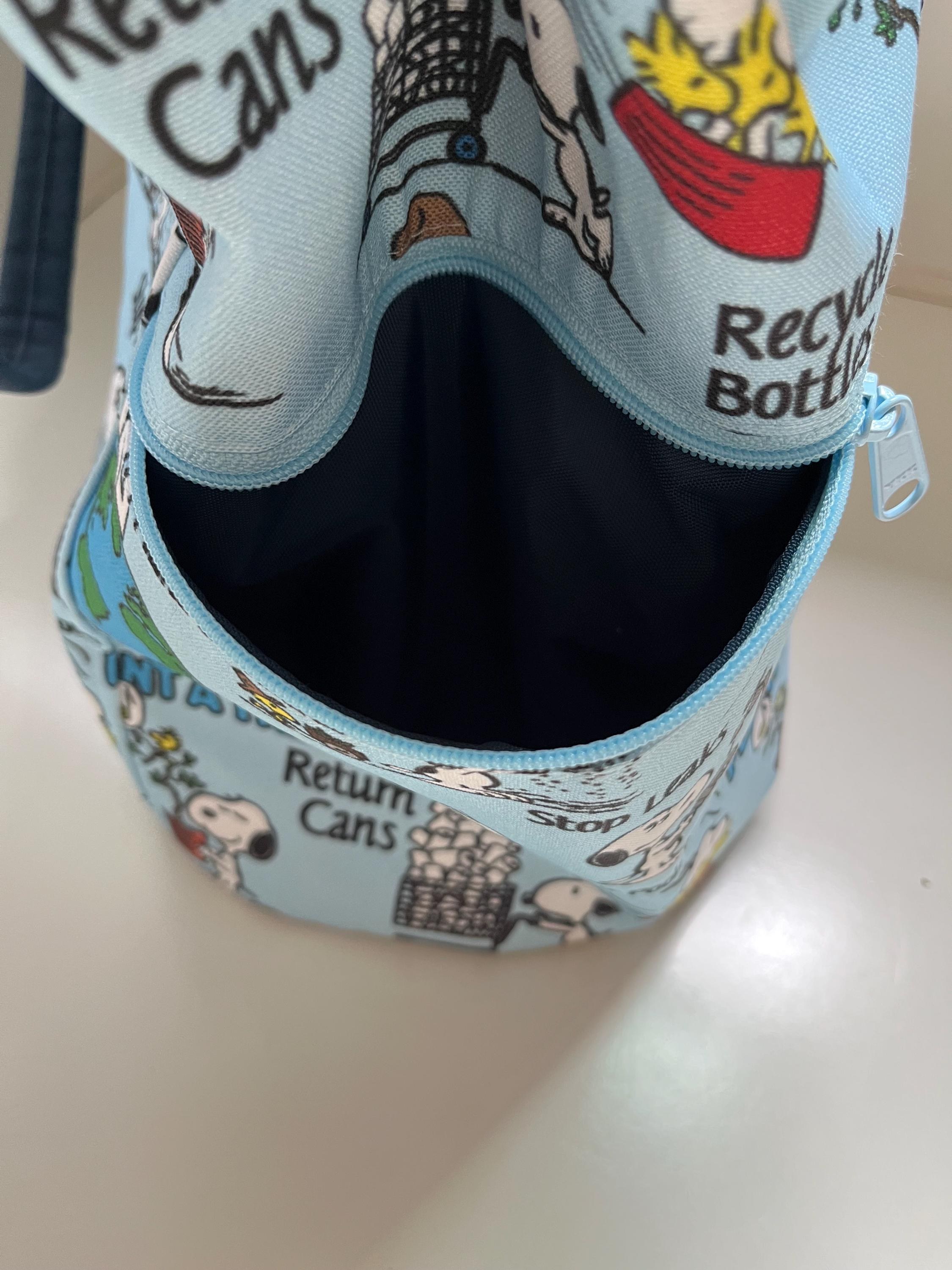 Blue Recycling Beagle Washable Tote Shopping Bag, view 5