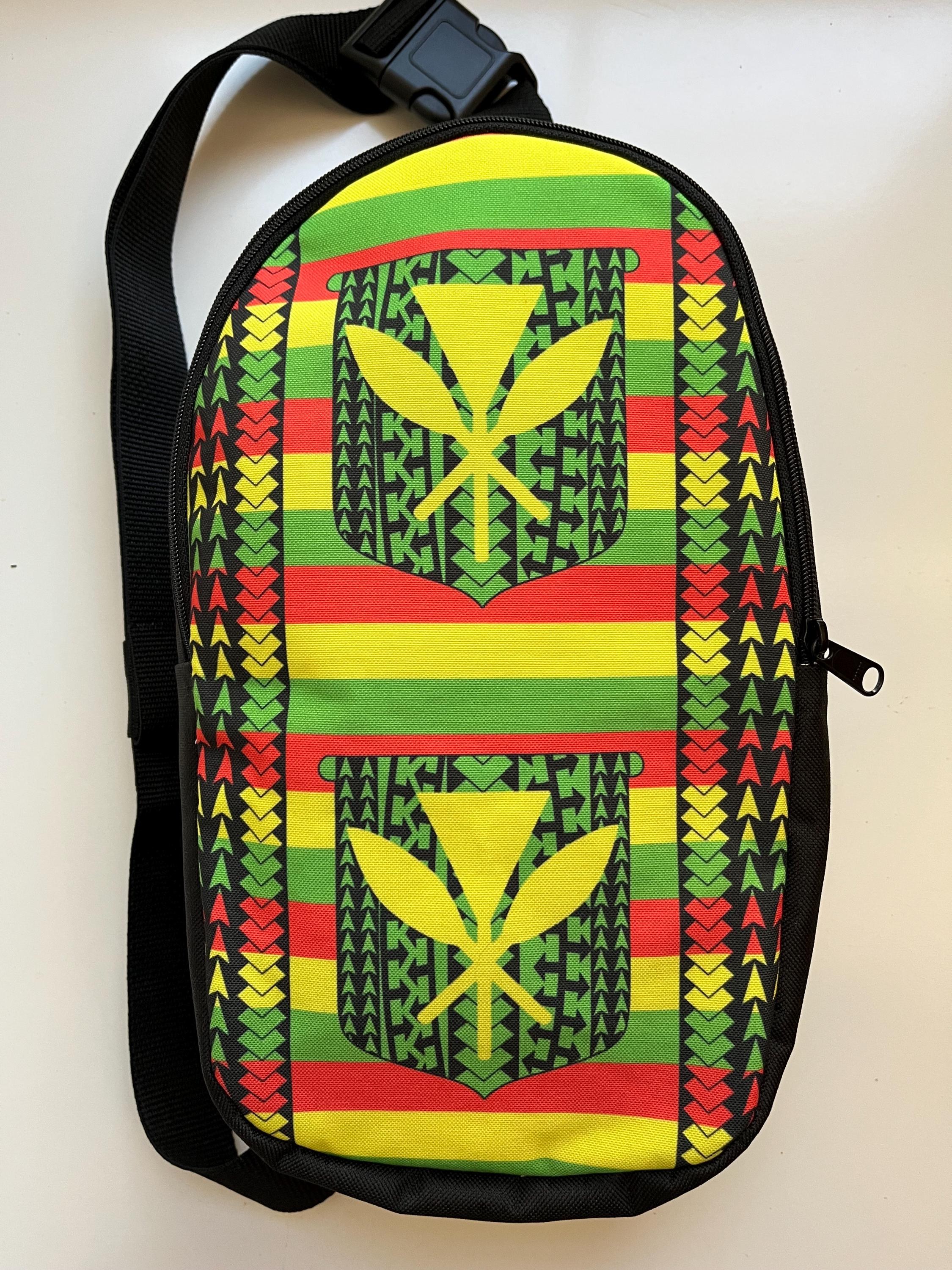 Kanaka Maoli Flag Bullet Sling-pack Backpack, view 3