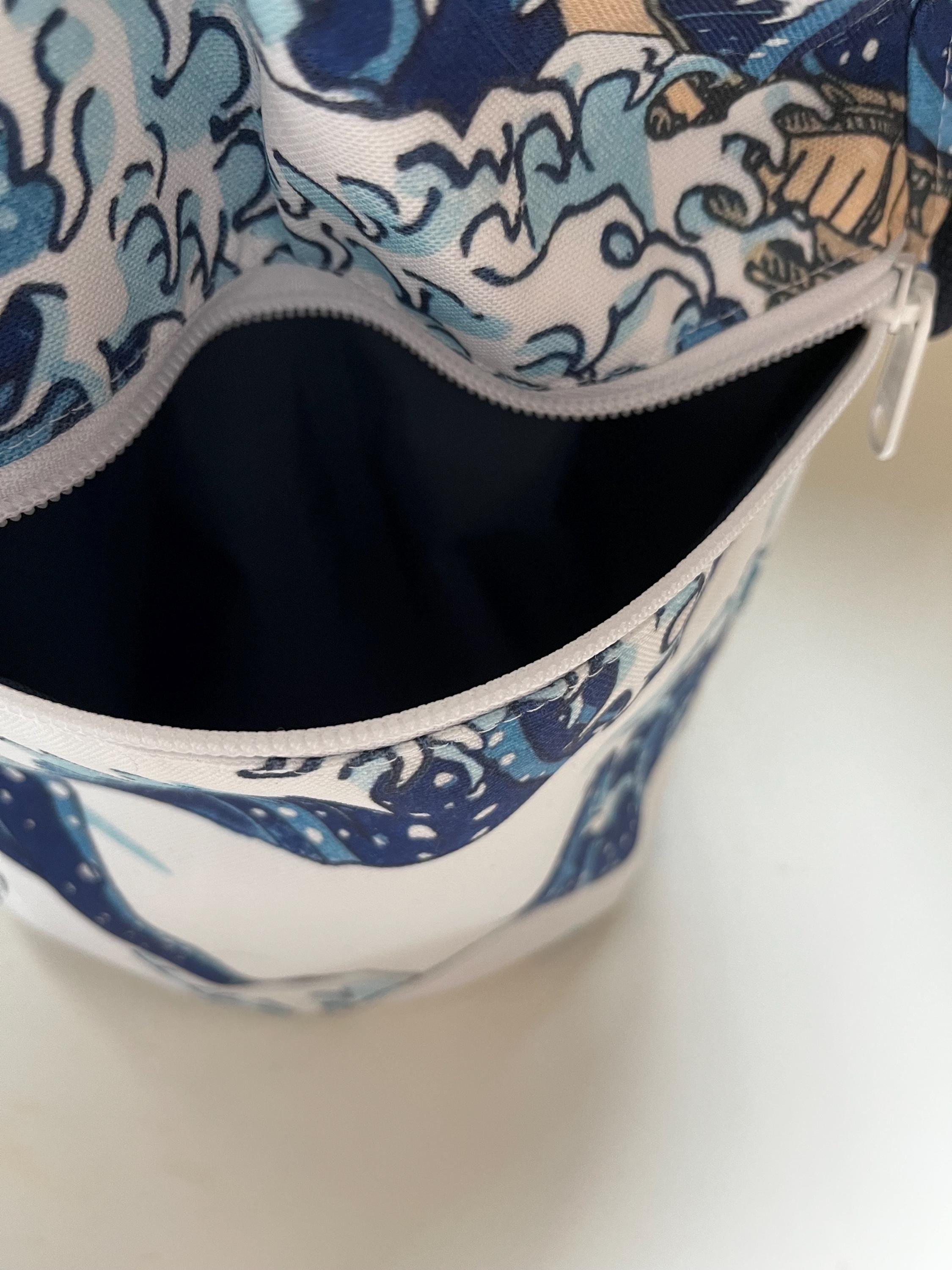 Wave Hokusai Tote Bag: Washable Recycled Canvas Shopping Bag, view 4
