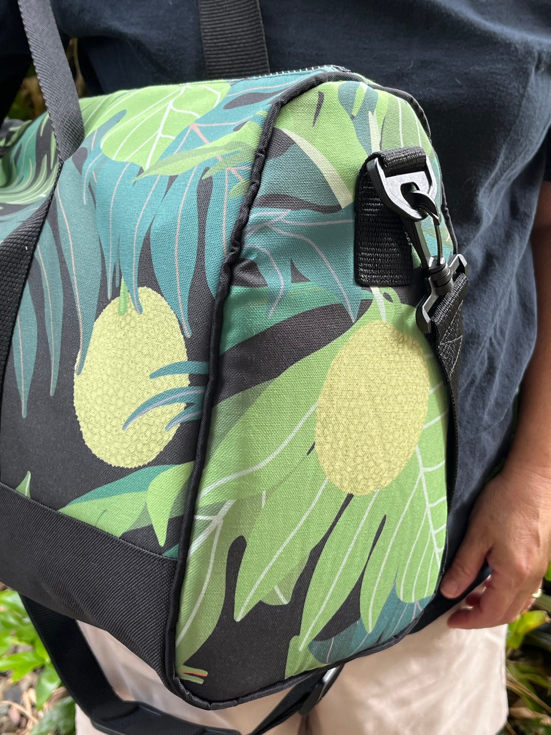 Black Ulu (breadfruit) Gym Bag Duffle Bag