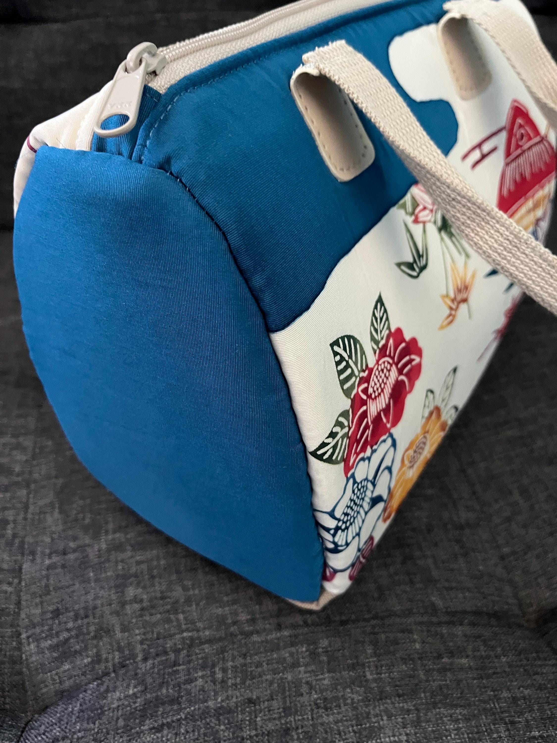 Bowler-style Kimono Fabric Handbag, view 5