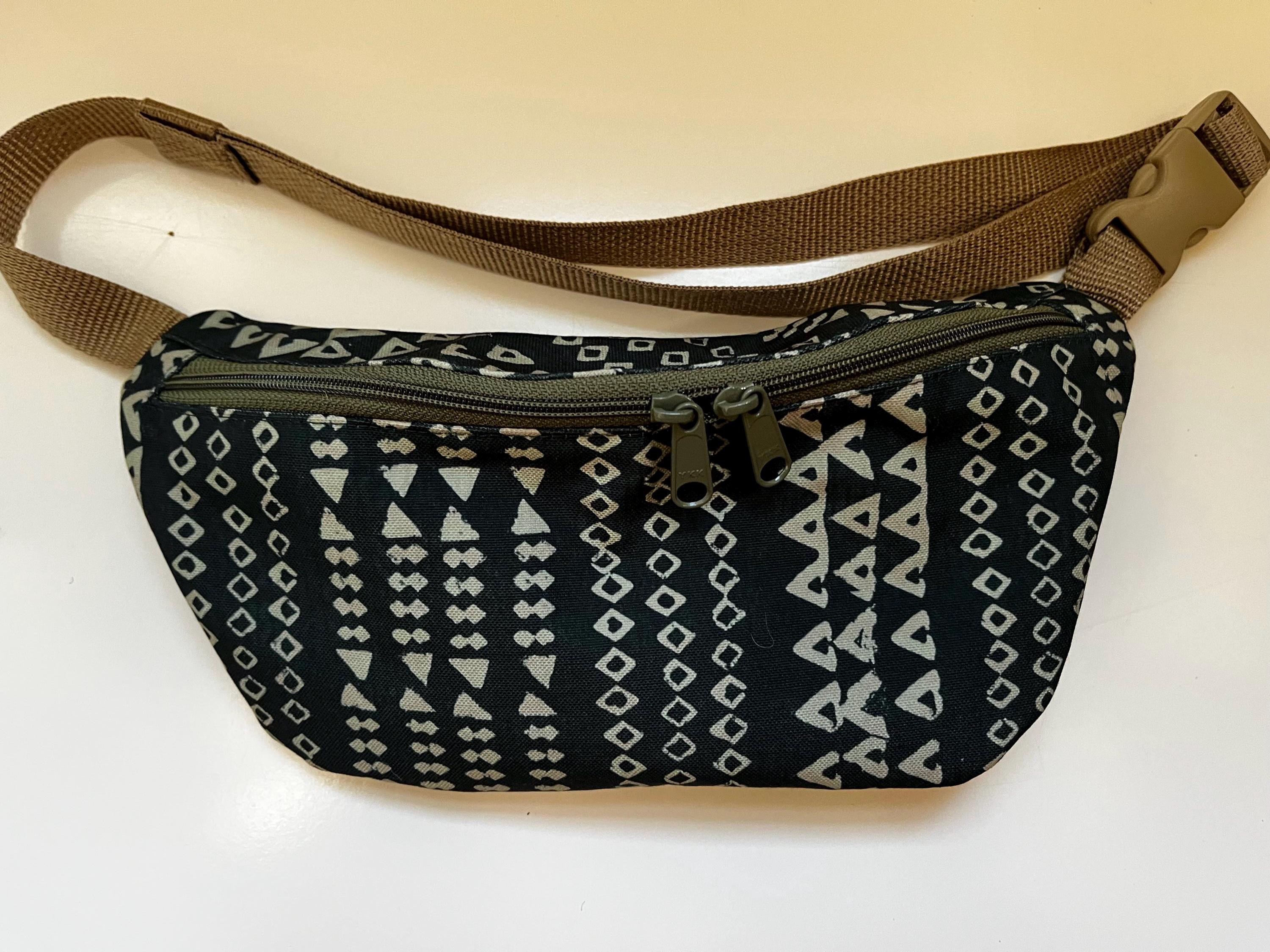 Green Tapa Print Crossbody Pouch, view 2