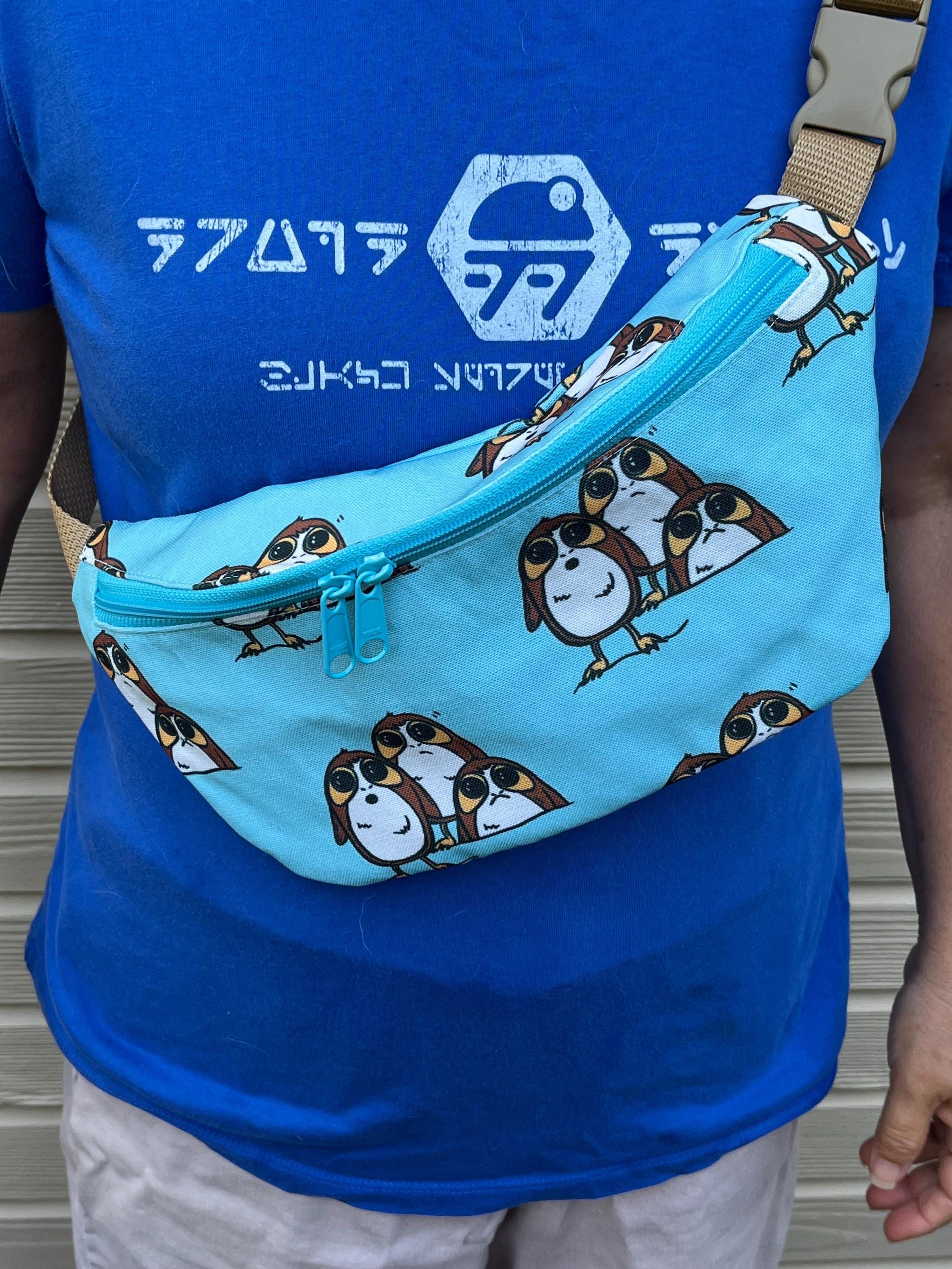Blue Porgs Emblems Crossbody Pouch