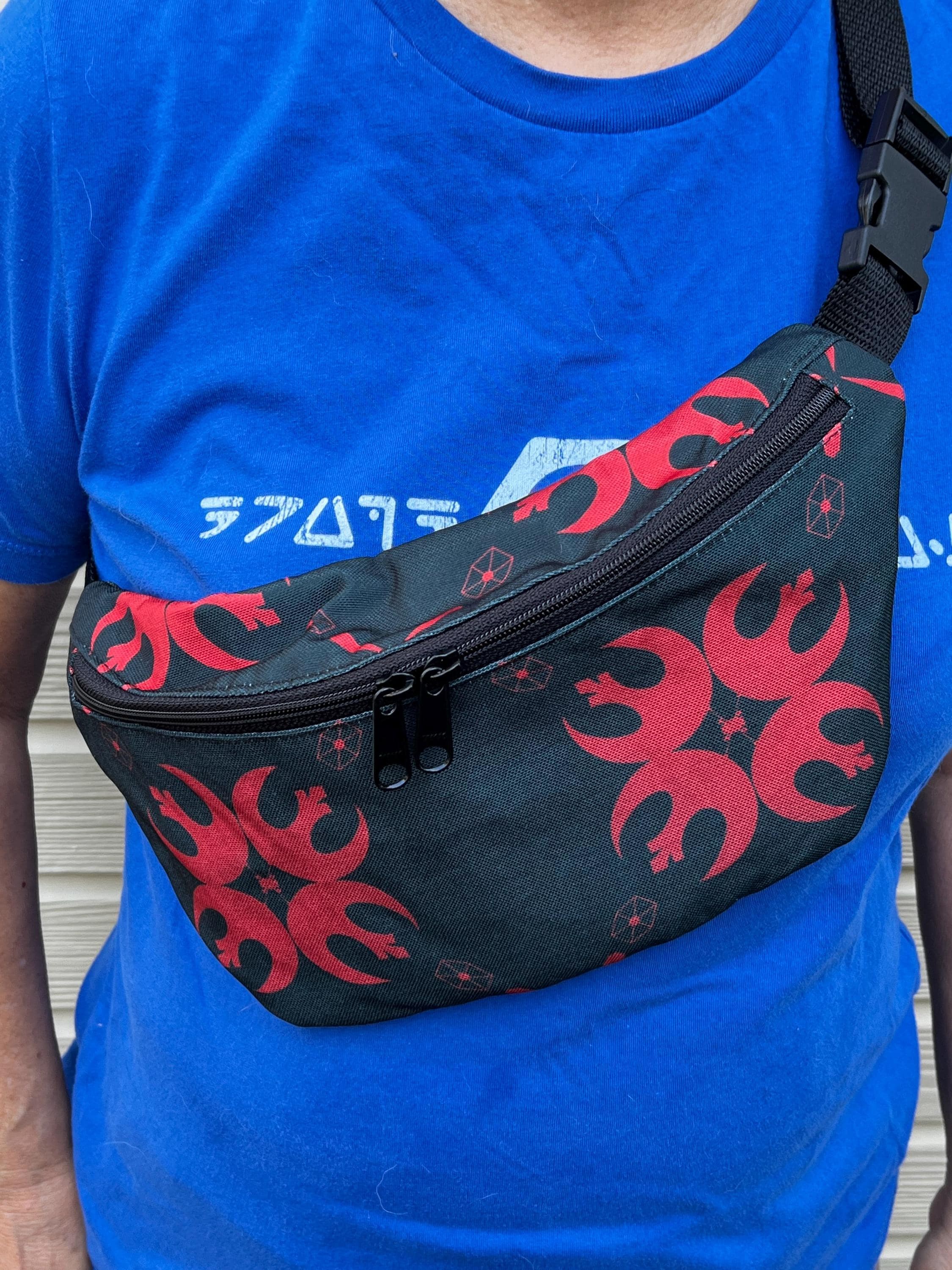 Black Jedi Emblems Crossbody Pouch