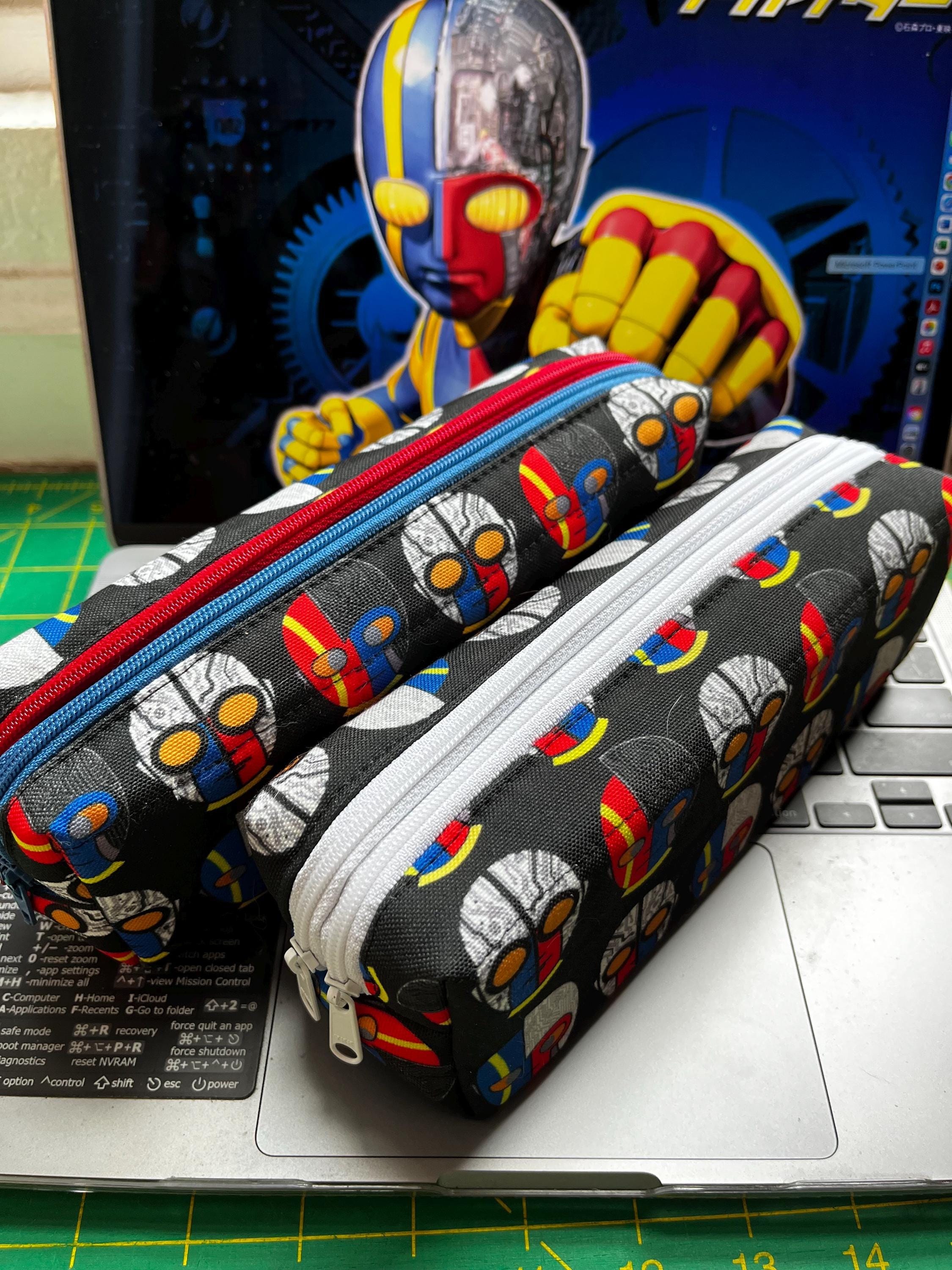 Cyborg Hero Double Zip Pencil Case