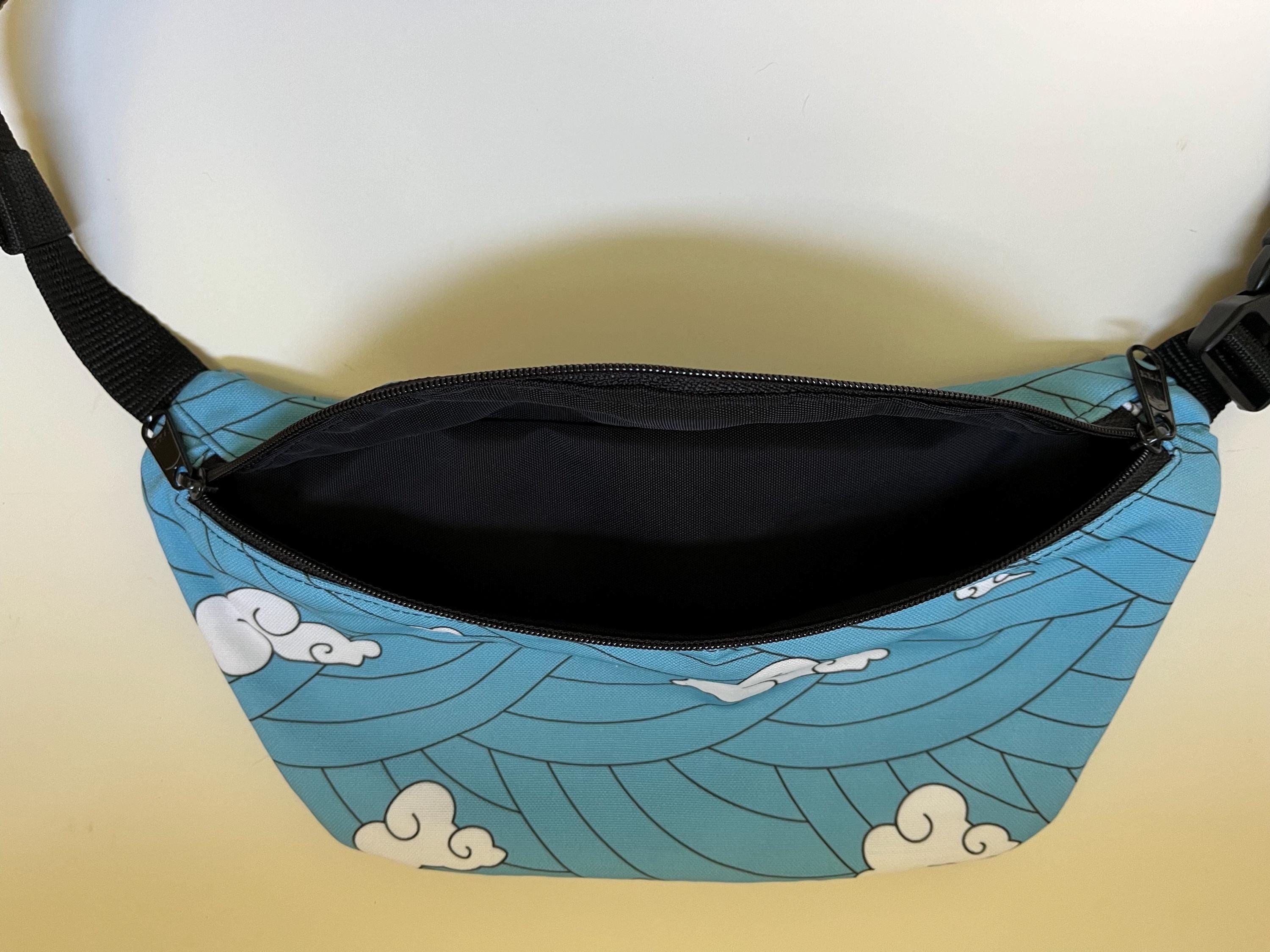 Blue Anime Clouds Crossbody Pouch, view 4