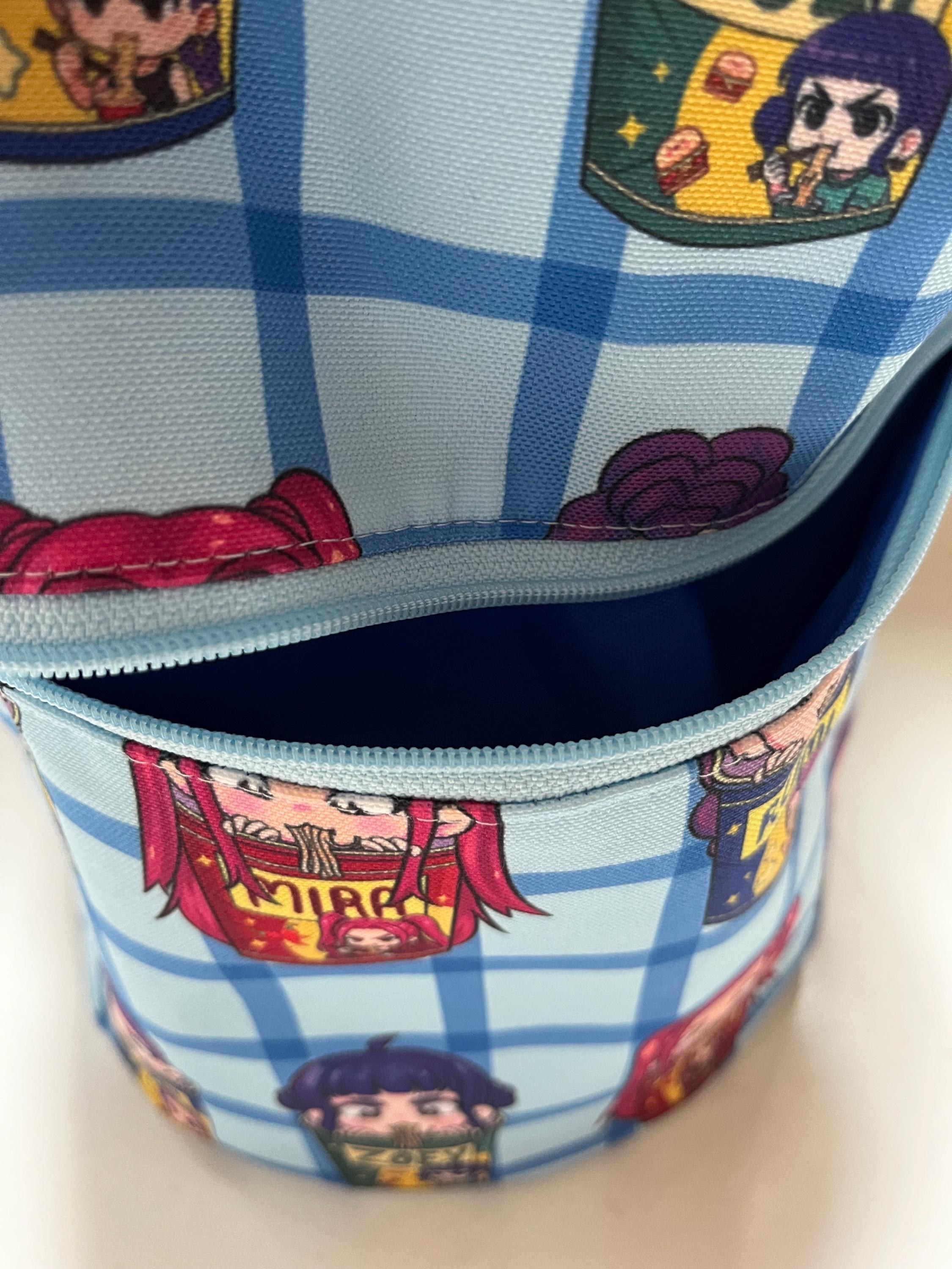 Derpy Tiger KPop Washable Tote Shopping Bag, view 5