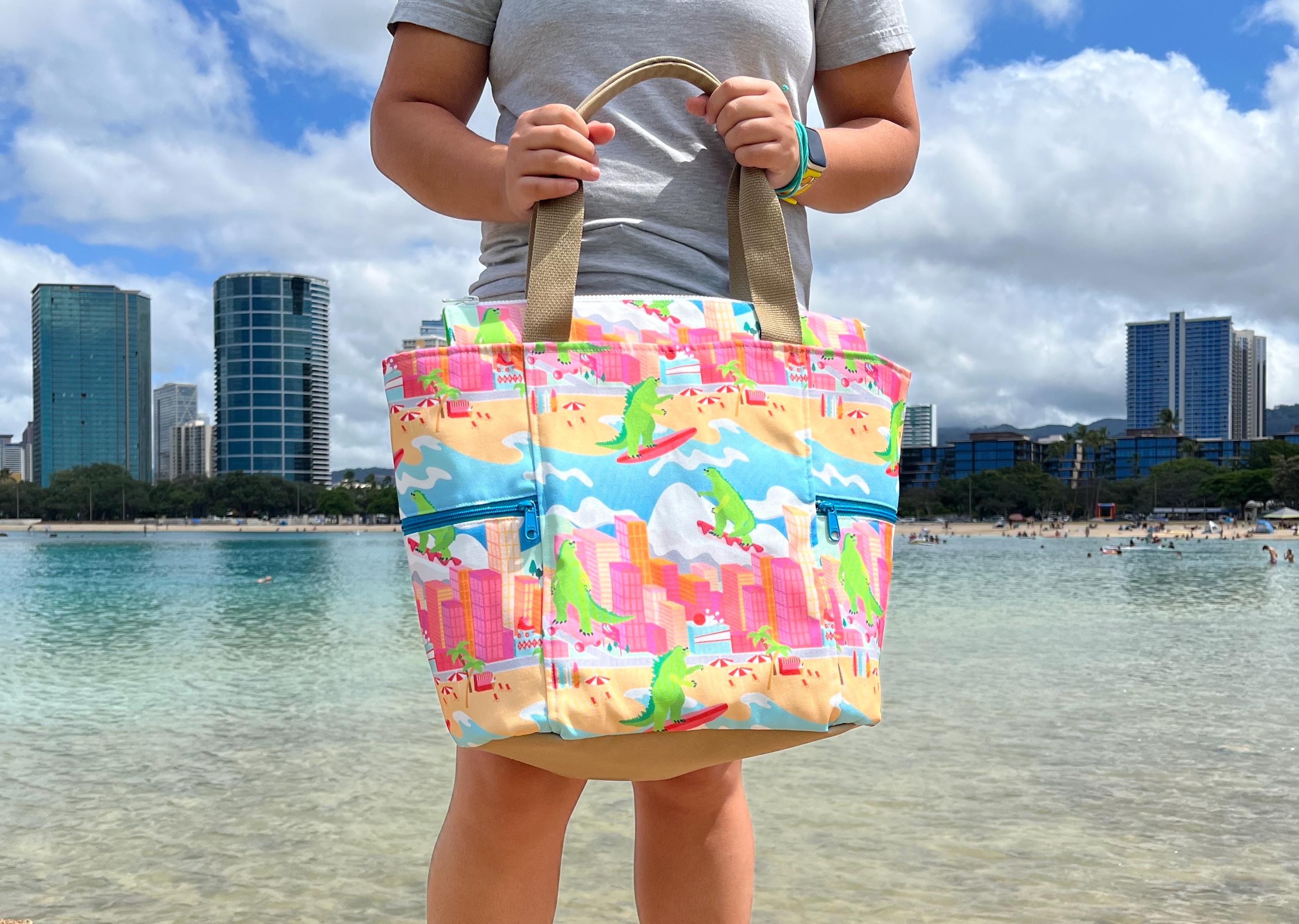 Kaiju Vacation Washable Tote Shopping Bag
