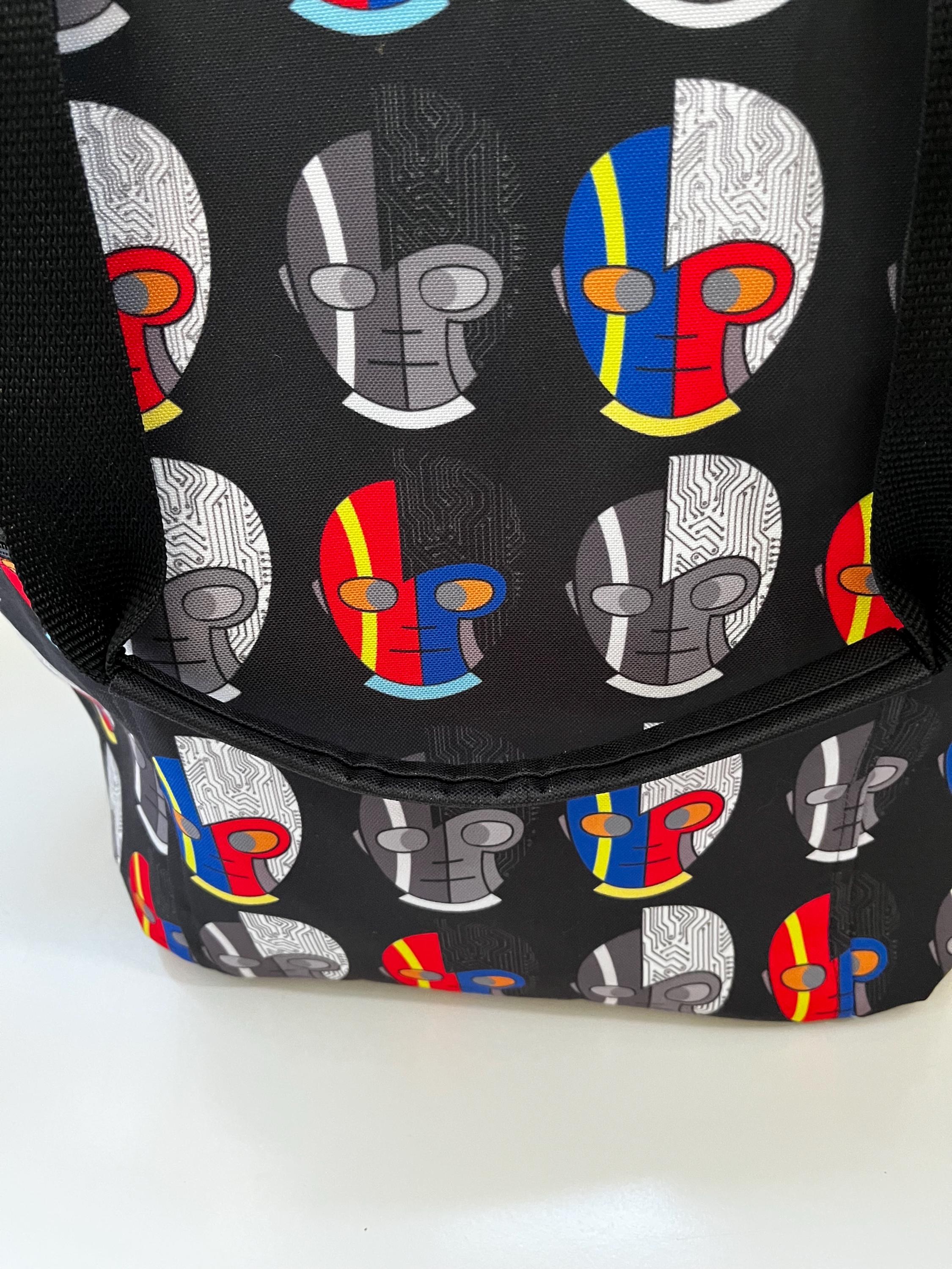 Cyborg Helmets Washable Tote Shopping Bag, view 5