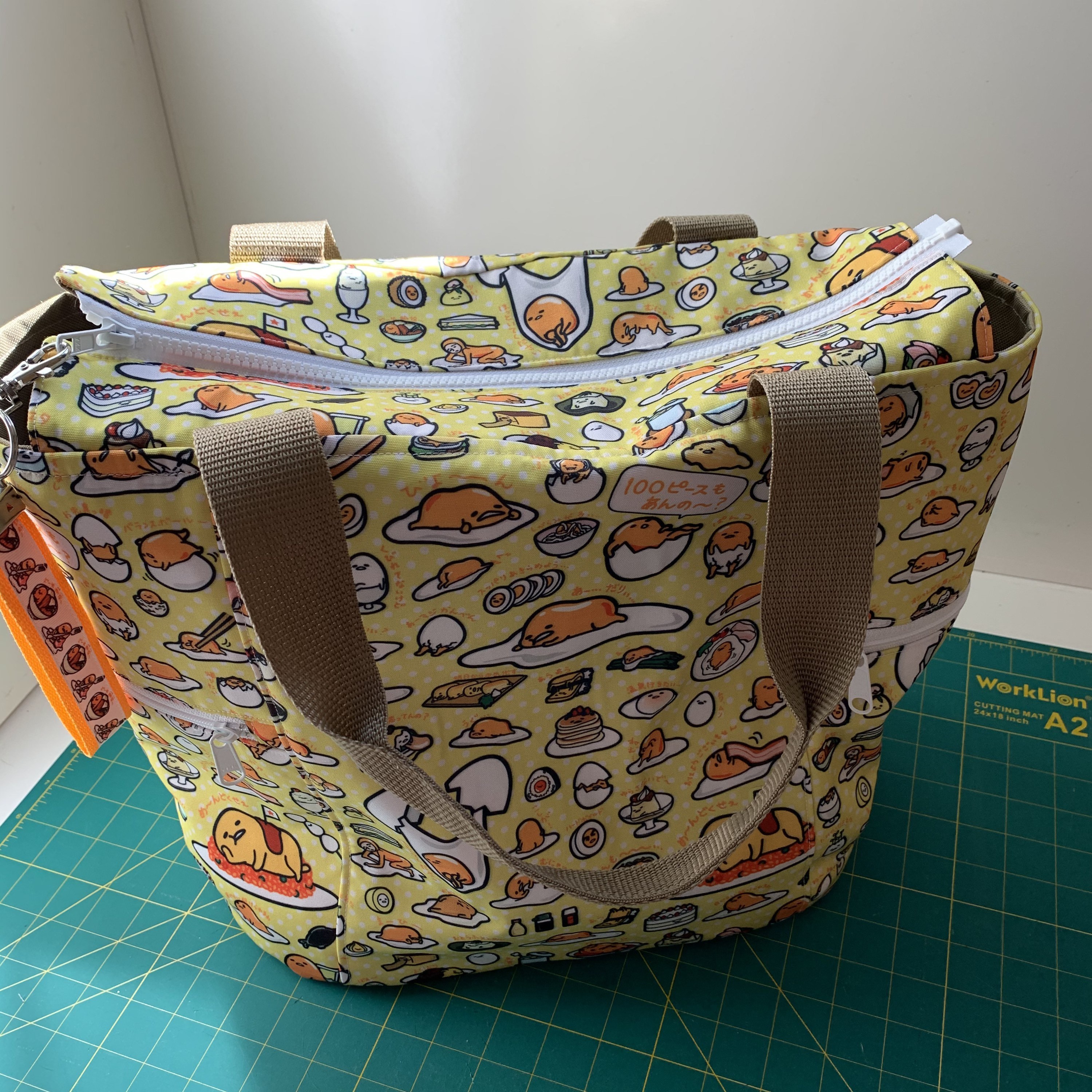 Lazy Egg Washable Beach Tote Shopping Bag, view 2