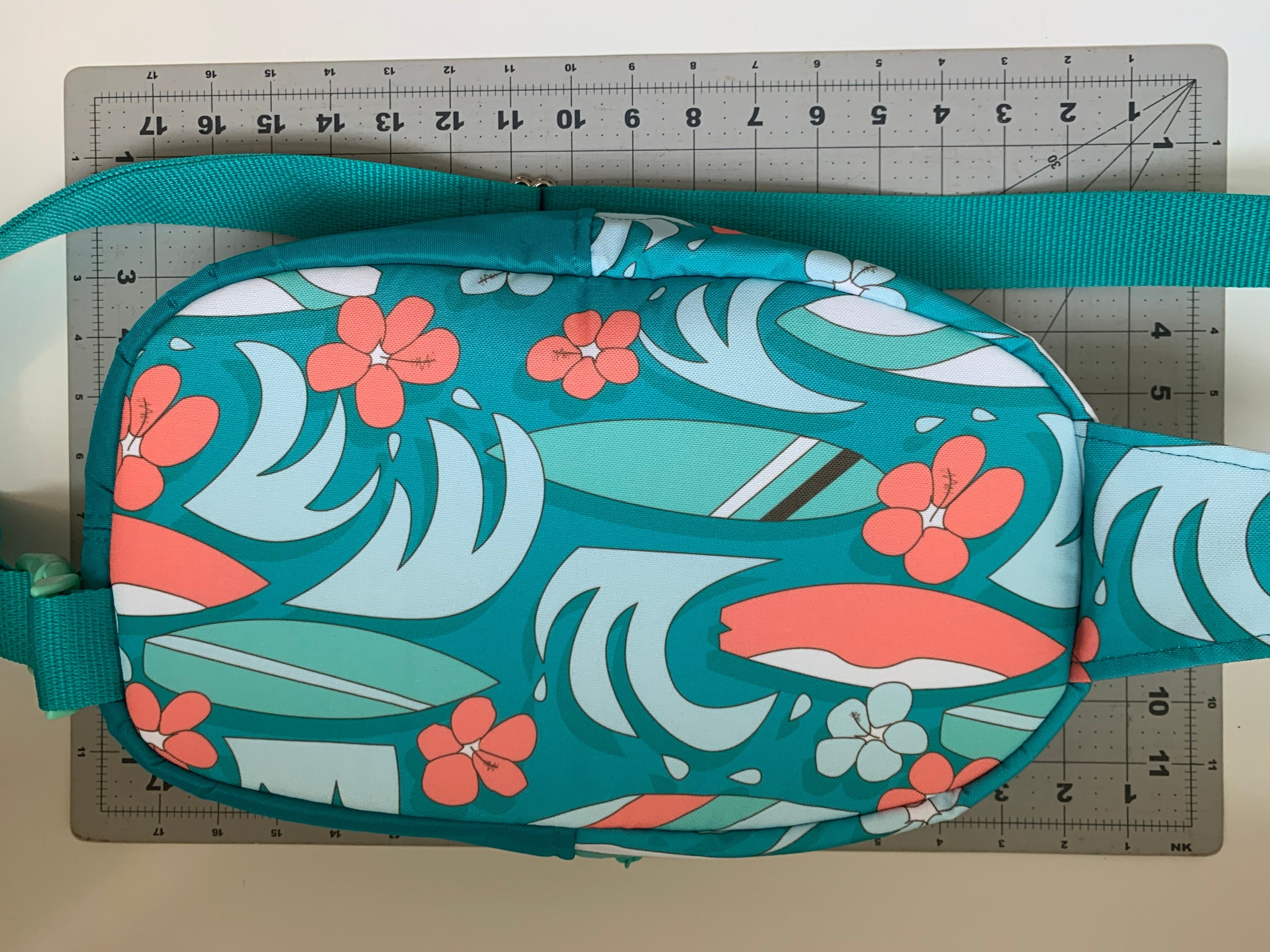 Surfboards and Plumerias Bullet Sling-pack Backpack, view 3