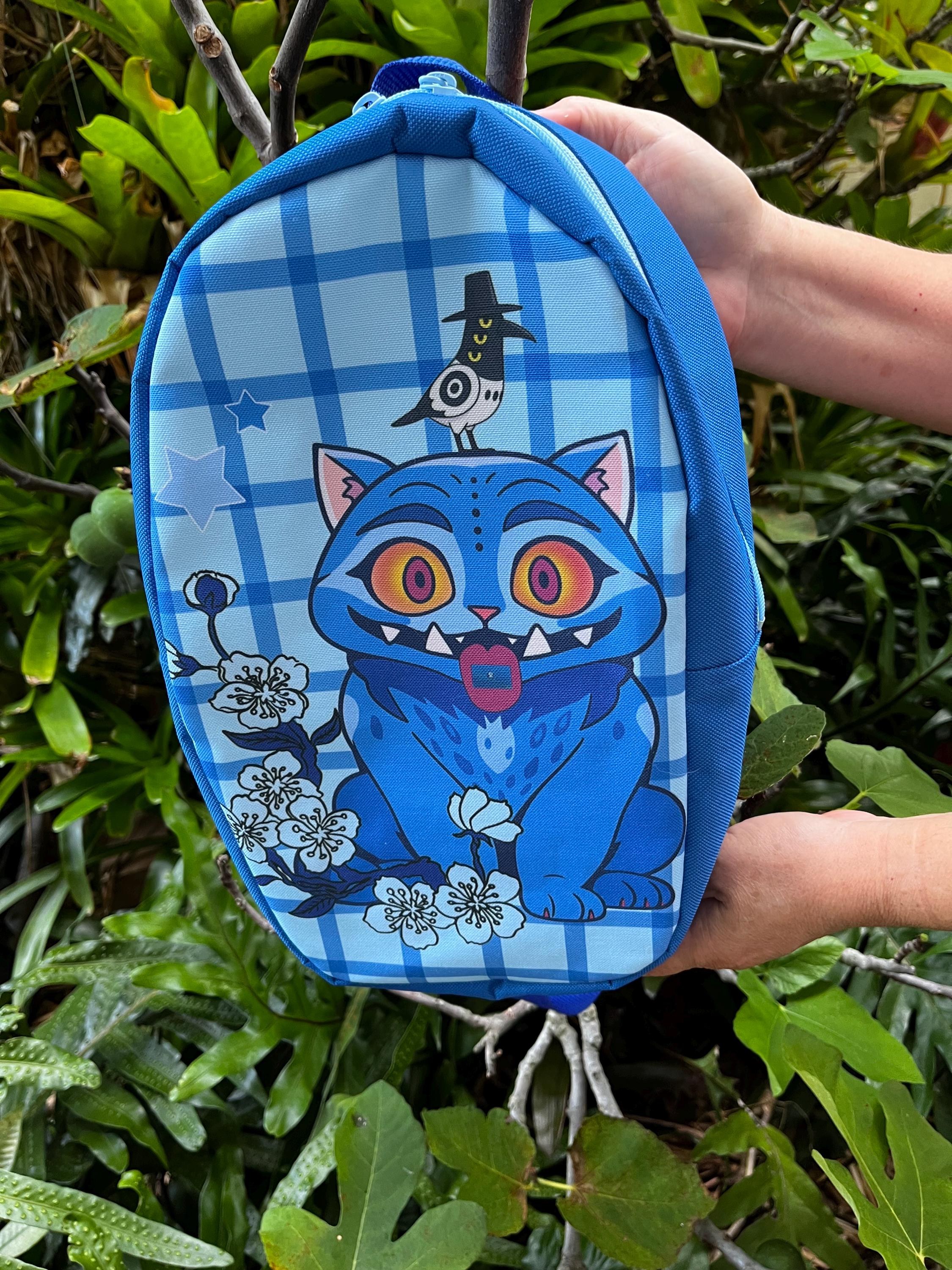 Derpy Tiger Plaid Bullet Sling-pack Backpack, view 7