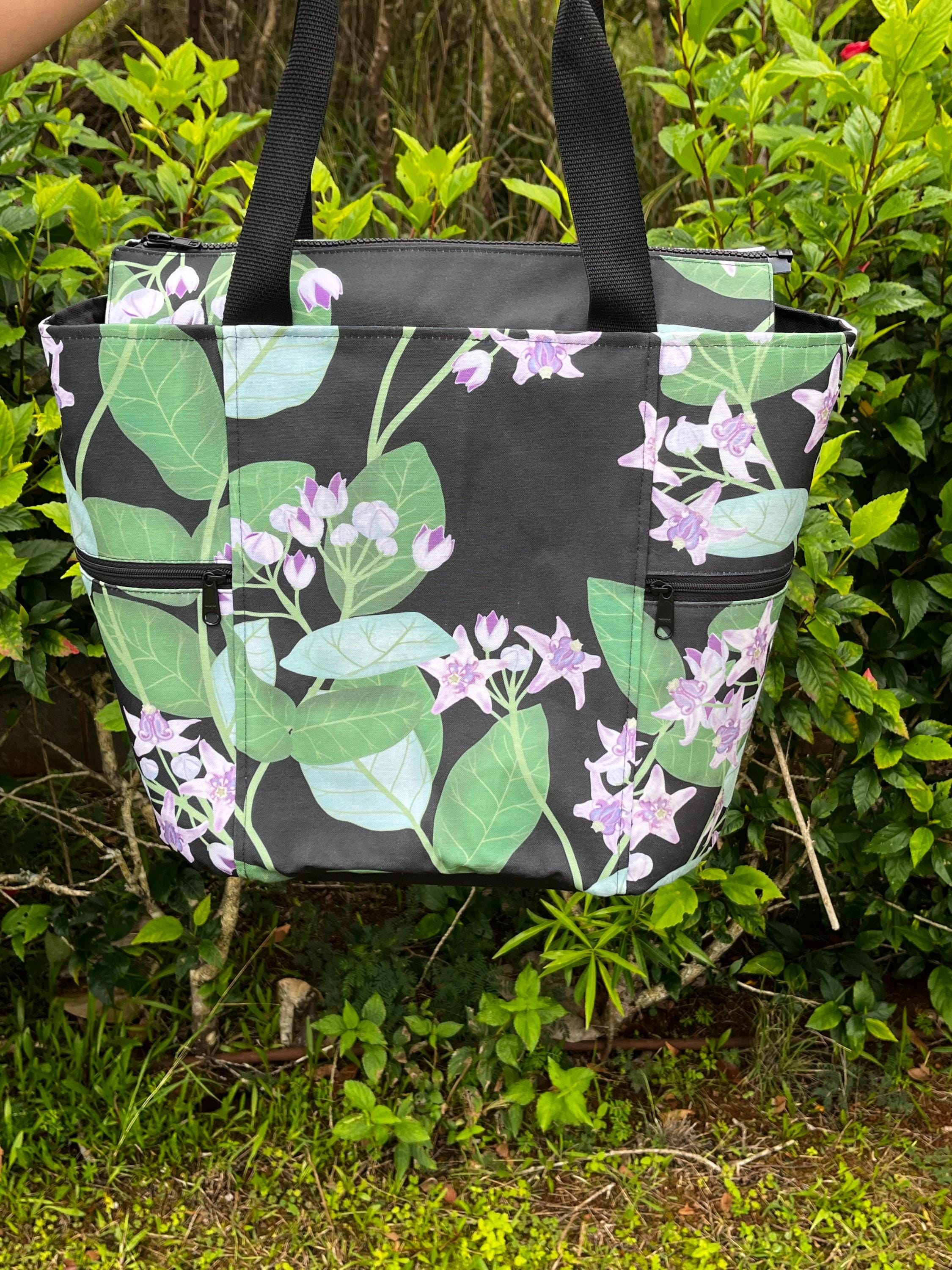 Crown Flower Pua Kalaunu Washable Tote Shopping Bag
