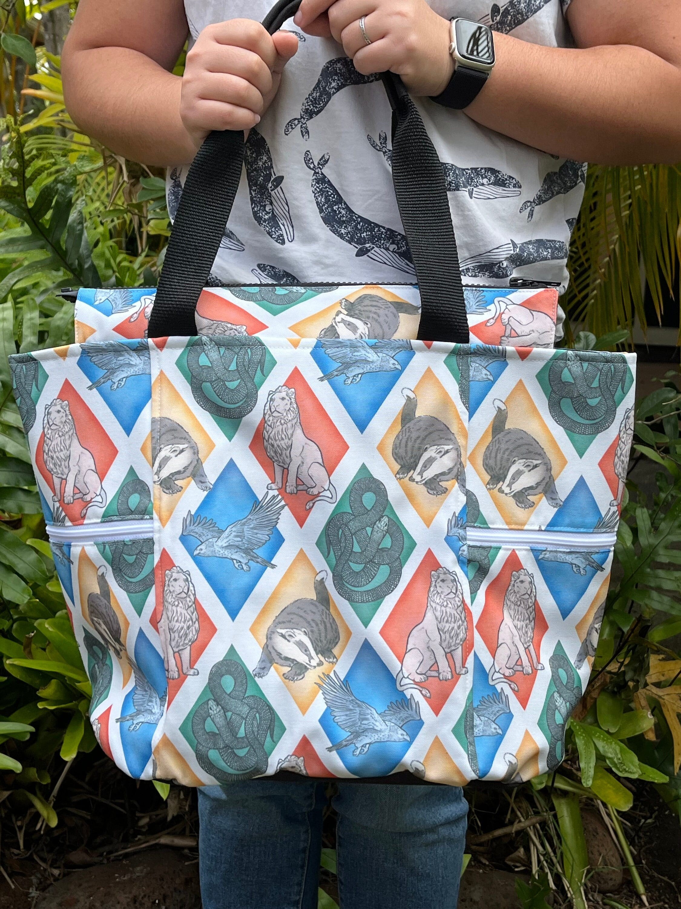 Wizarding Houses Washable Tote Shopping Bag
