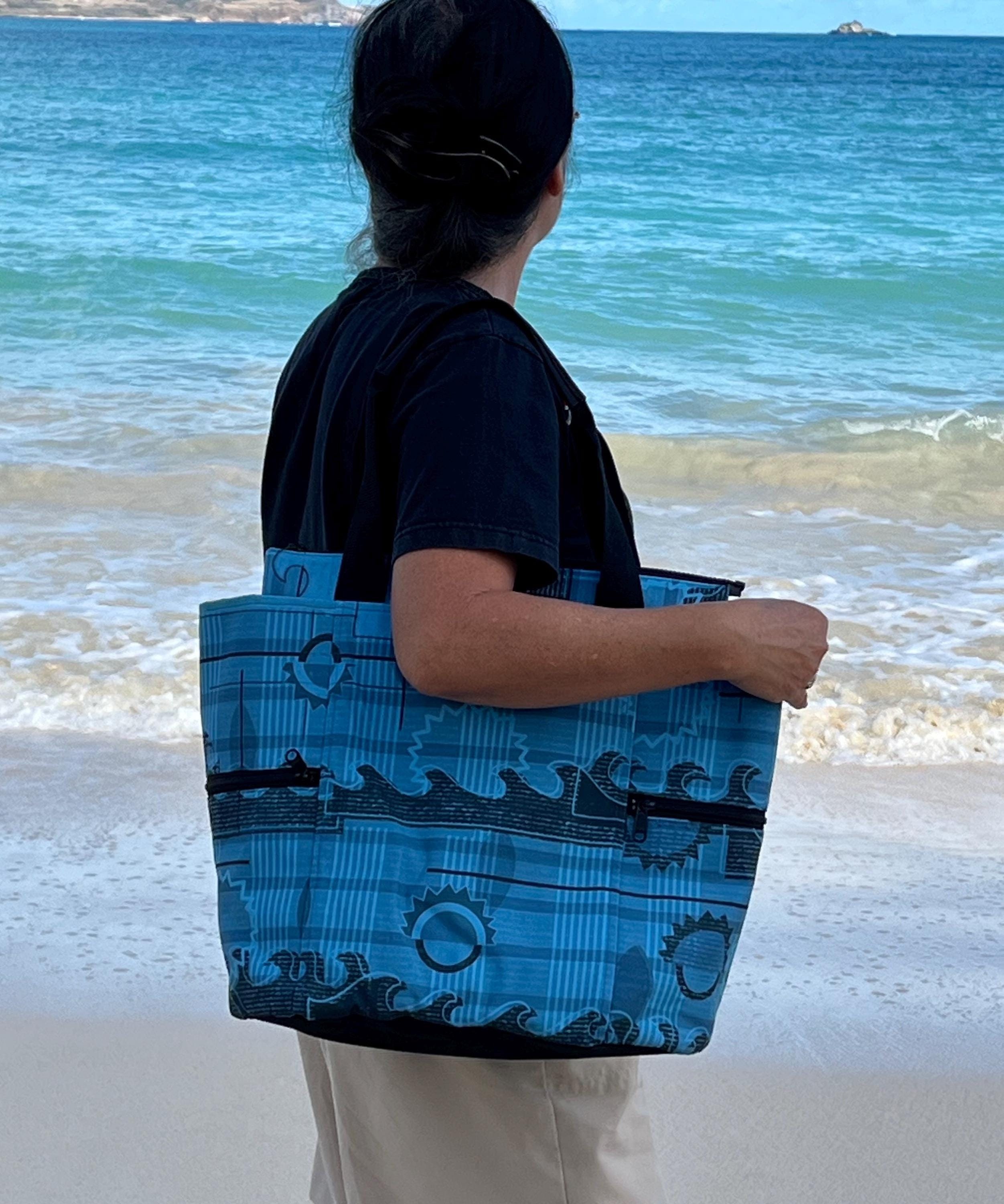 Blue Ocean Surf Washable Tote Shopping Bag