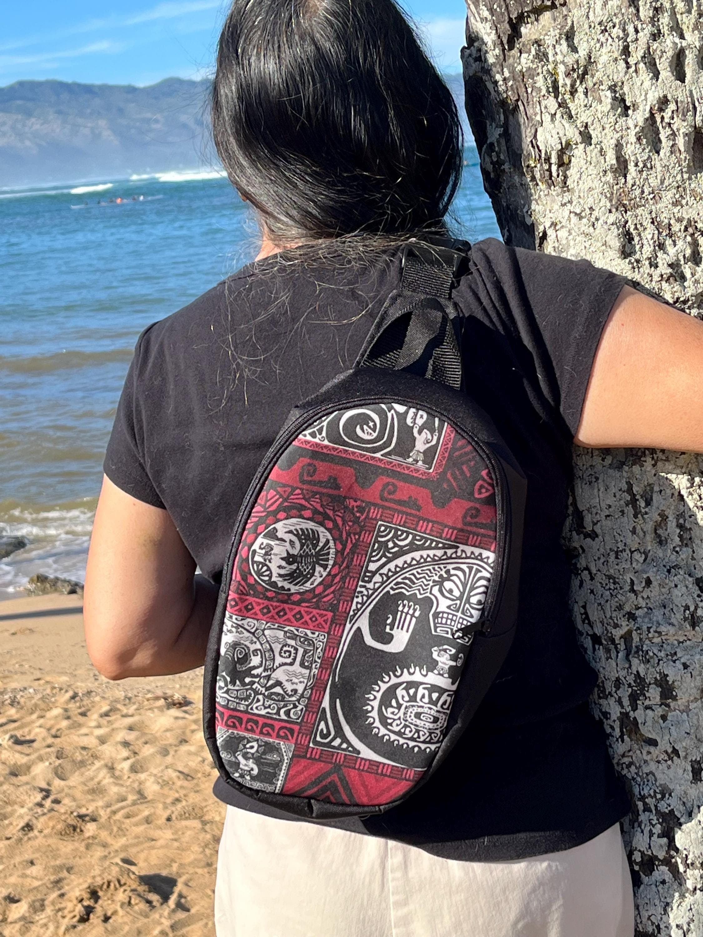 Maui Tattoo Flag Bullet Sling-pack Backpack