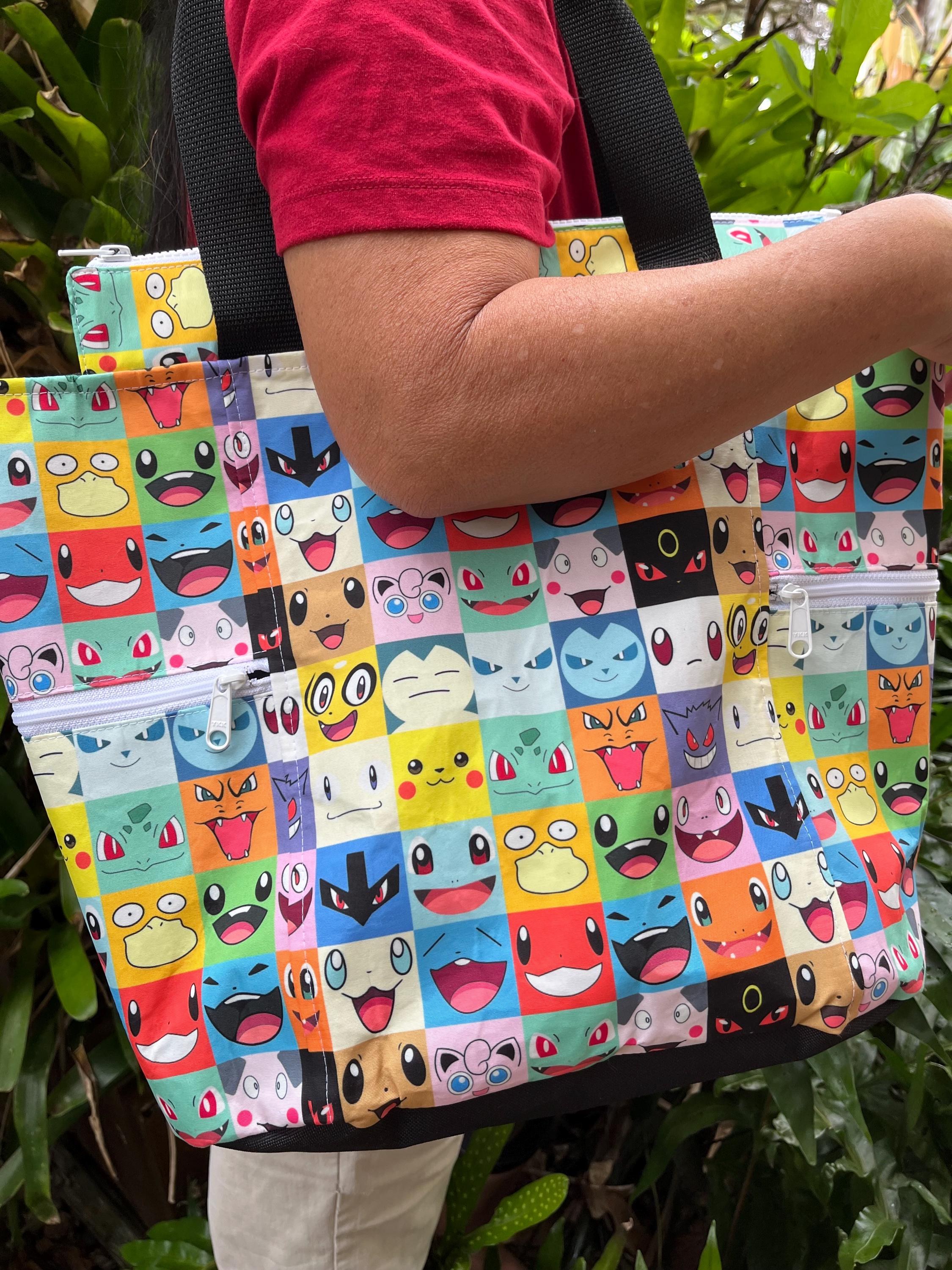 Poke Faces Washable Tote Shopping Bag, view 2