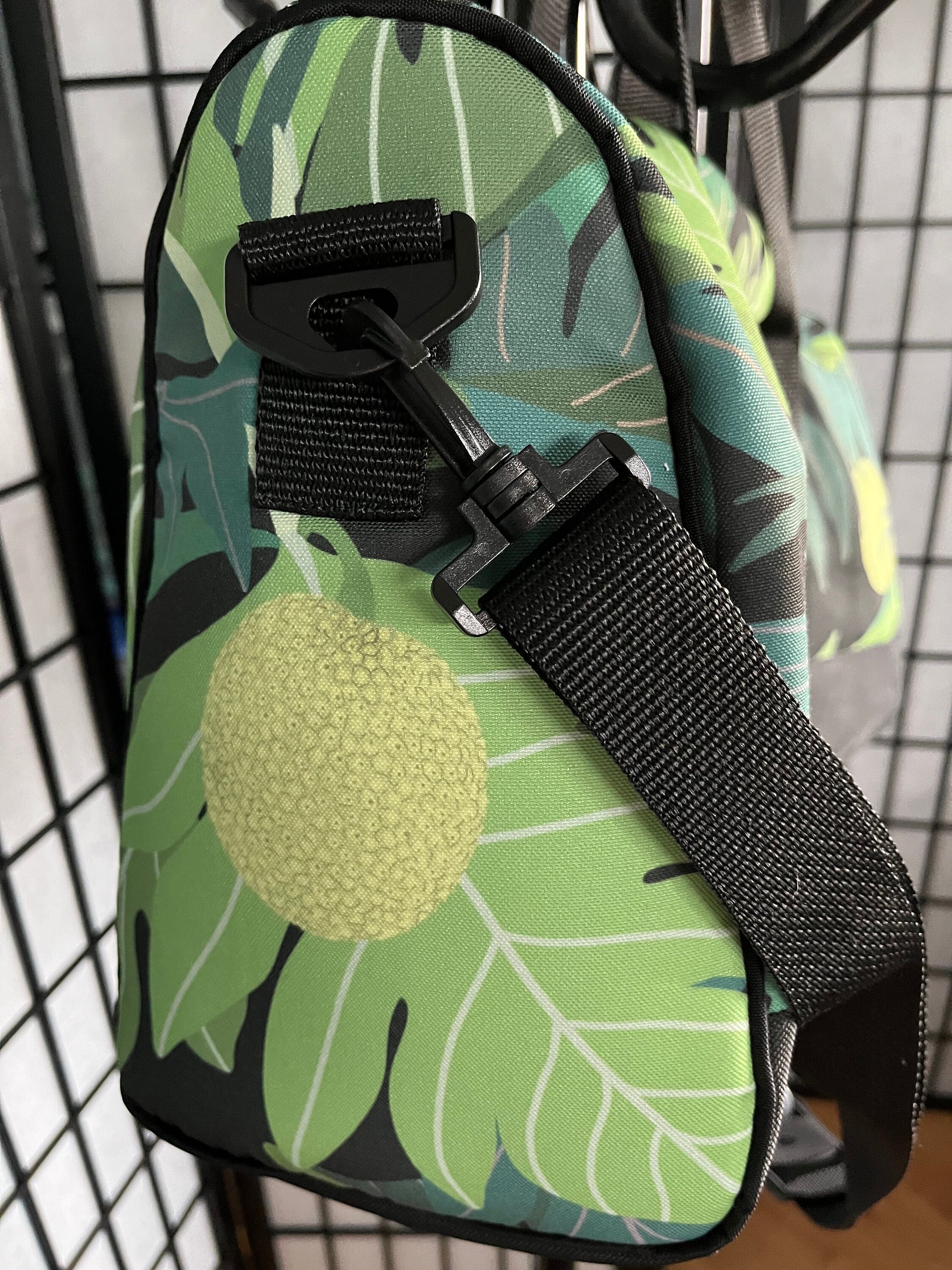 Black Ulu (breadfruit) Gym Bag Duffle Bag, view 3