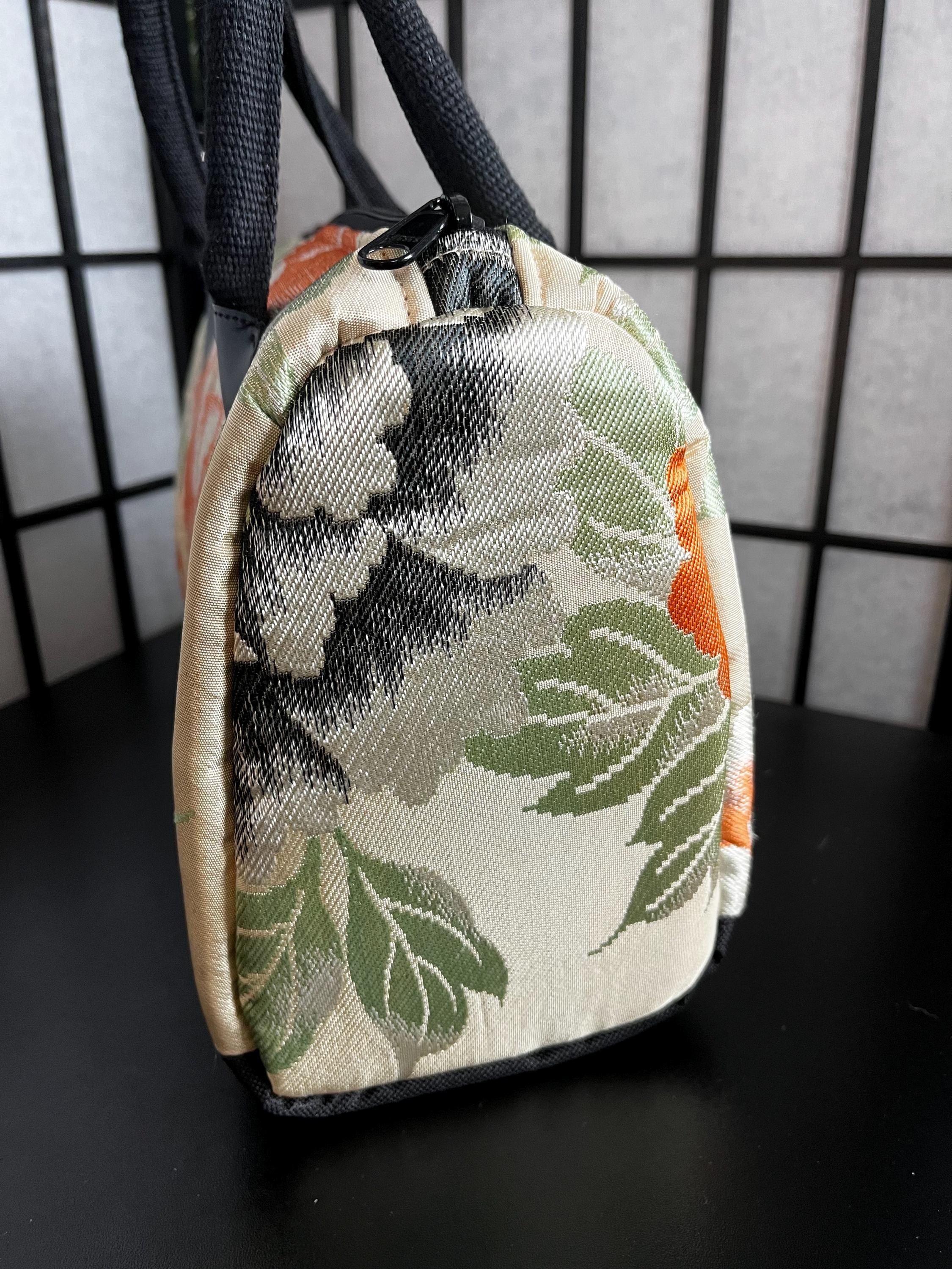 Bowler-style Obi Belt Peony Design Purse, view 2