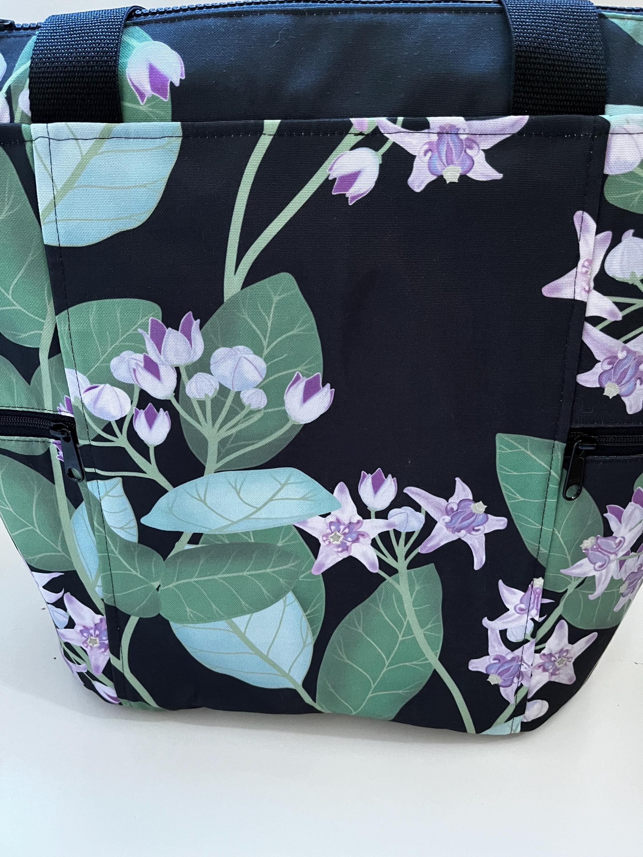 Crown Flower Pua Kalaunu Washable Tote Shopping Bag, view 2