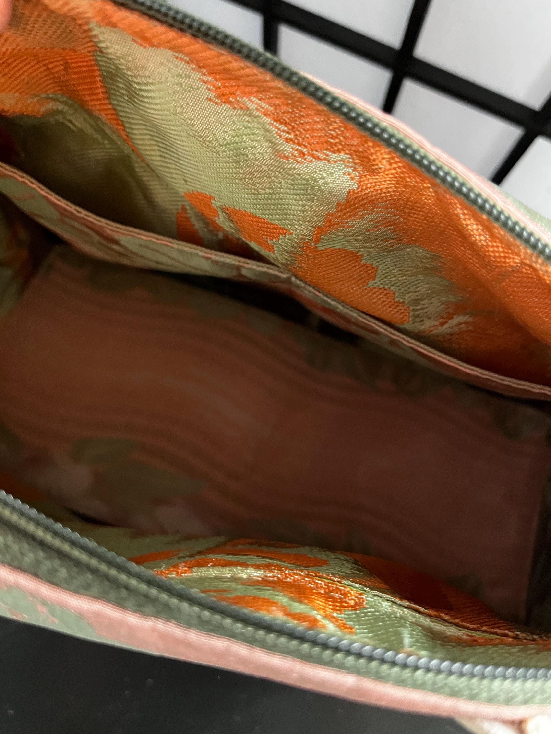 Bowler-style Obi Belt Bright Peony Design Purse, view 3